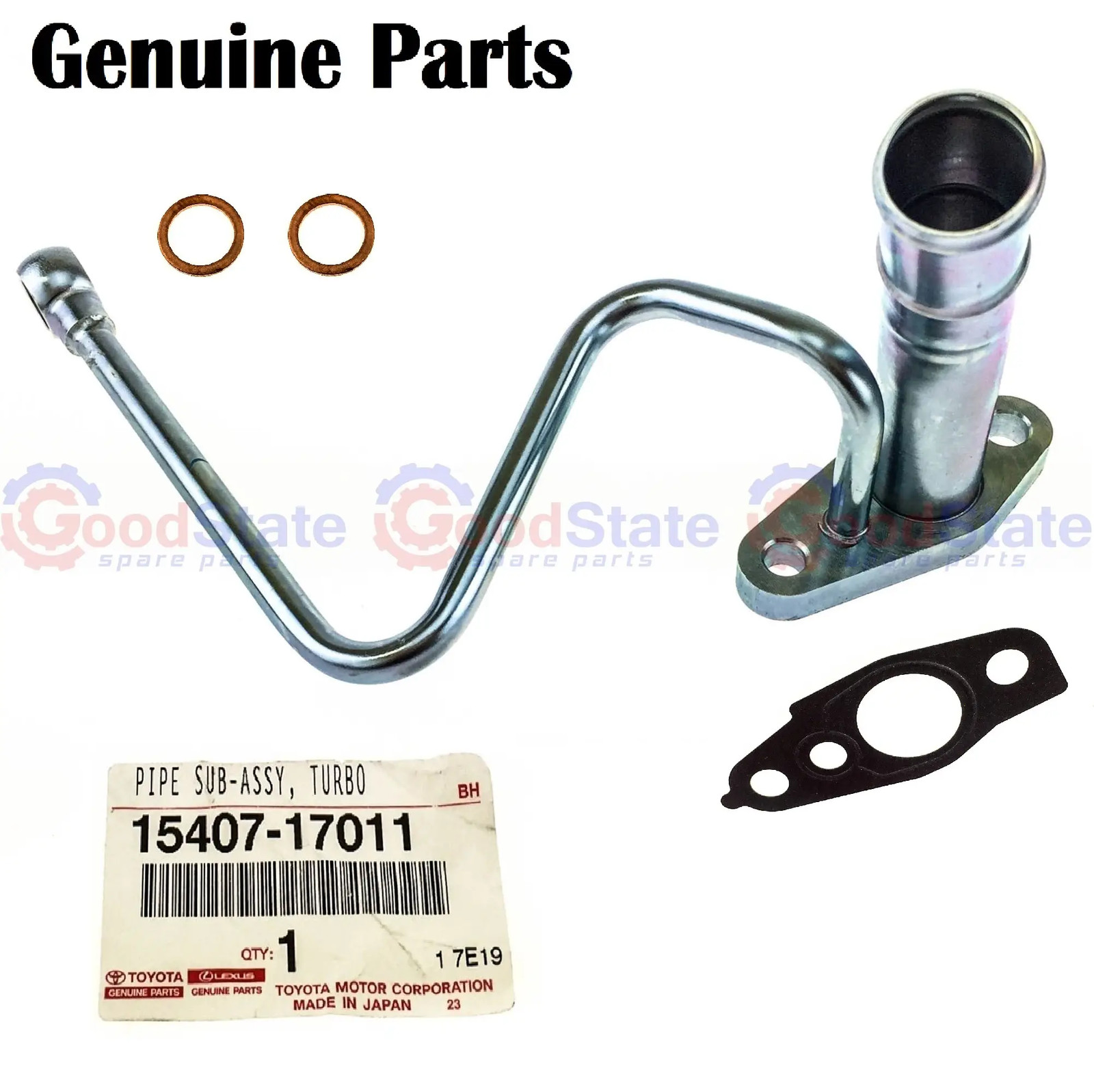 Genuine Toyota LandCruiser HDJ80 1HD 4.2 Diesel Turbo Oil Drain Feed Pipe Kit