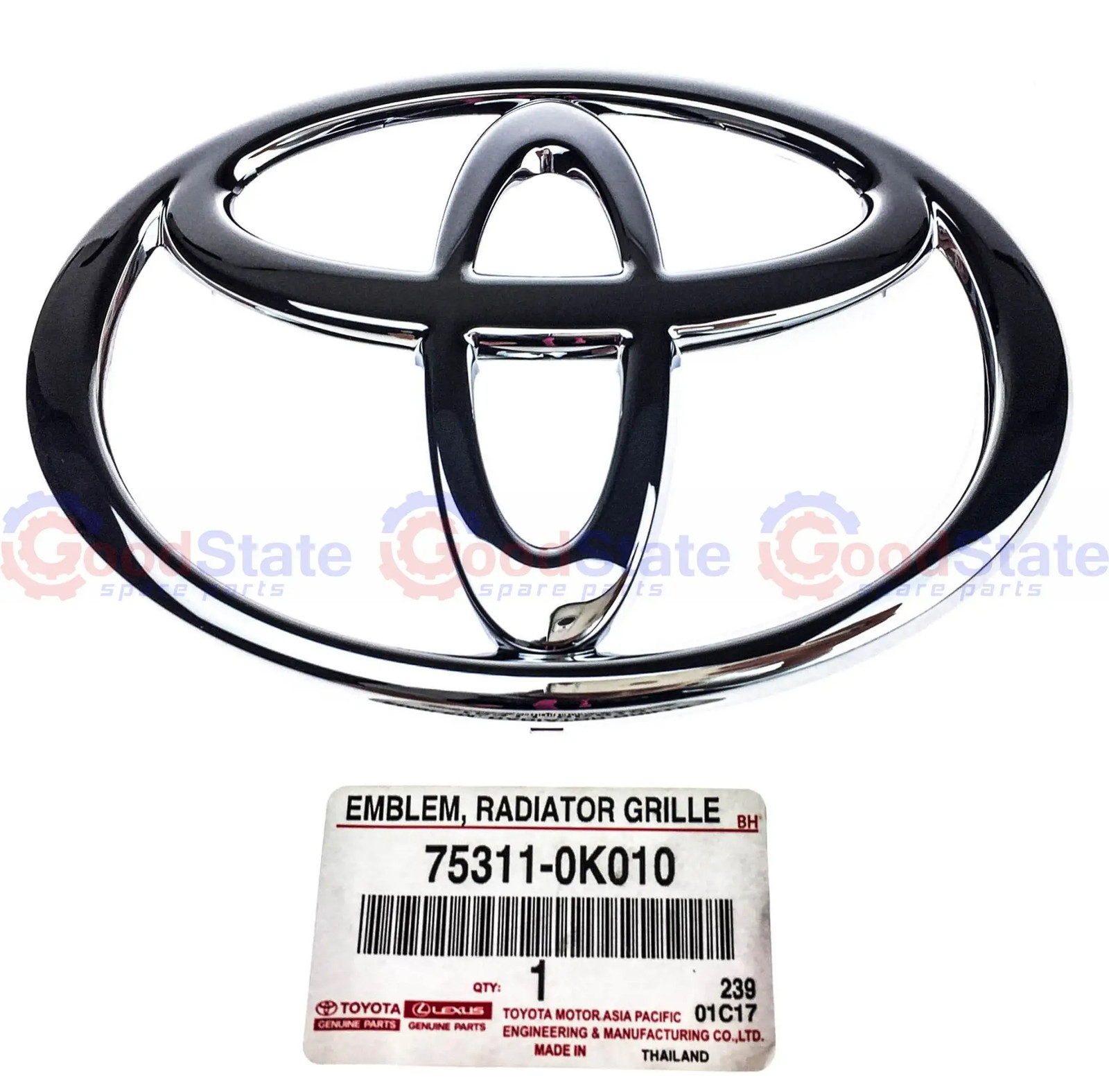 Genuine Toyota Hilux Grille Emblem Ornament KUN35 KUN26 KUN25 KUN16 75311-0K010