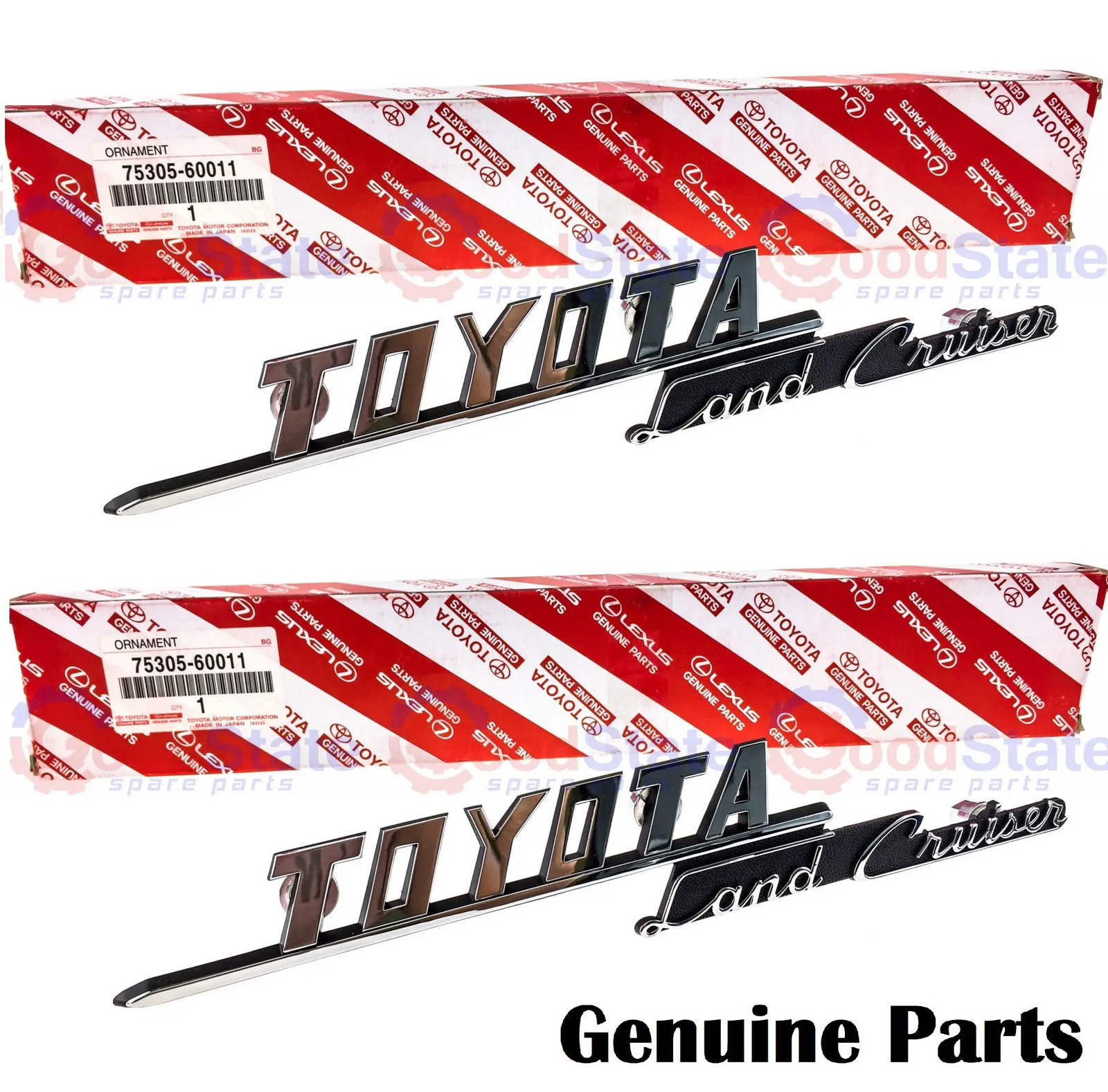 Genuine Toyota LandCruiser FJ45 FJ43 FJ42 FJ40 Fender Emblem x2 75305-60011