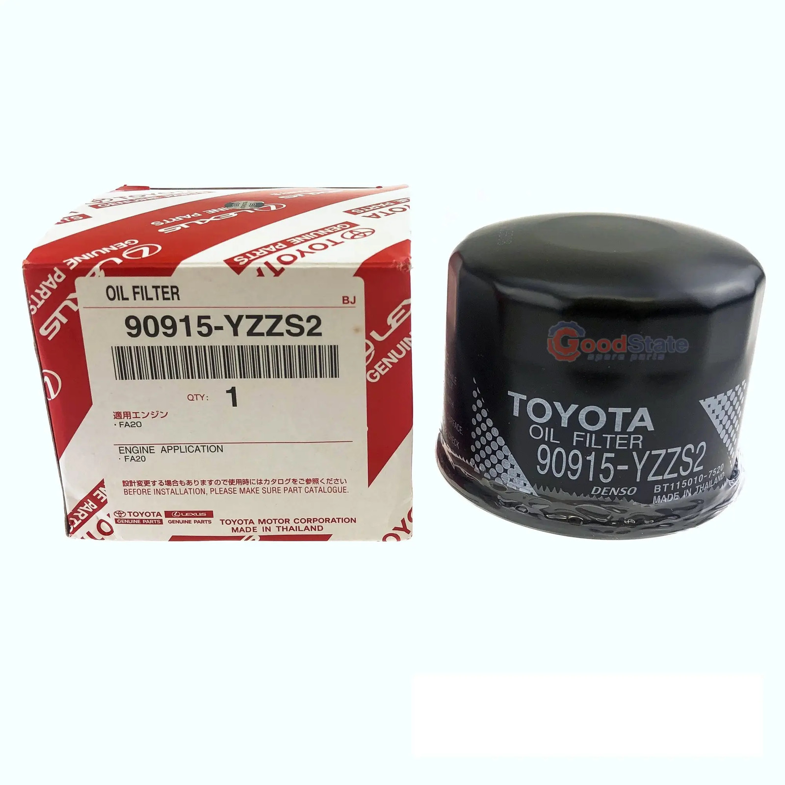 Genuine Toyota 86 ZN6 FR FA20 2.0 Petrol Engine Oil Filter 90915YZZS2 SU00300311