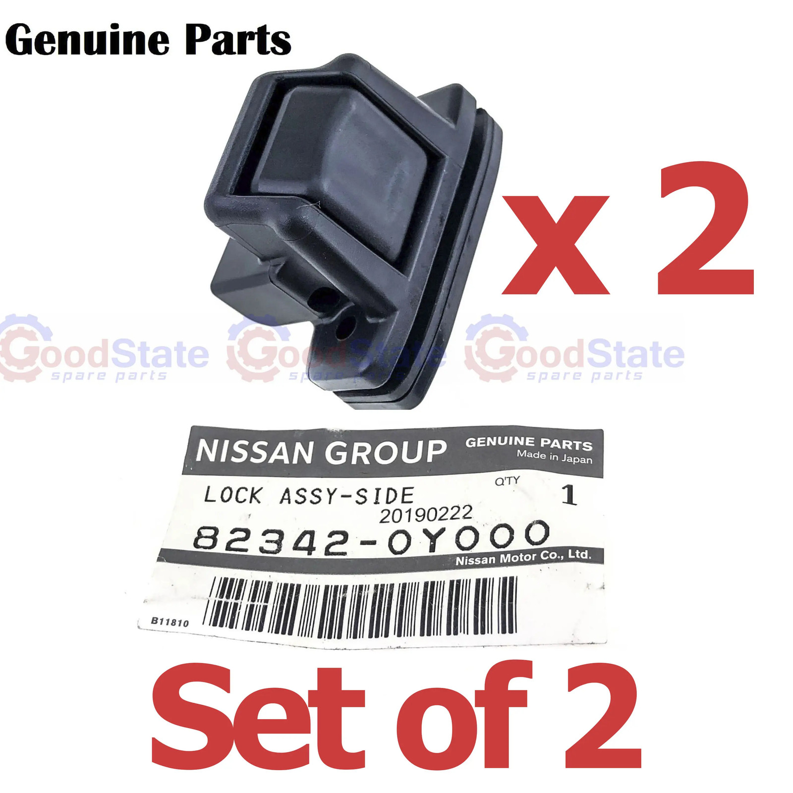 GENUINE Nissan Patrol Y60 GQ Rear Sliding Window Catch Latch Lock x2 GS4400
