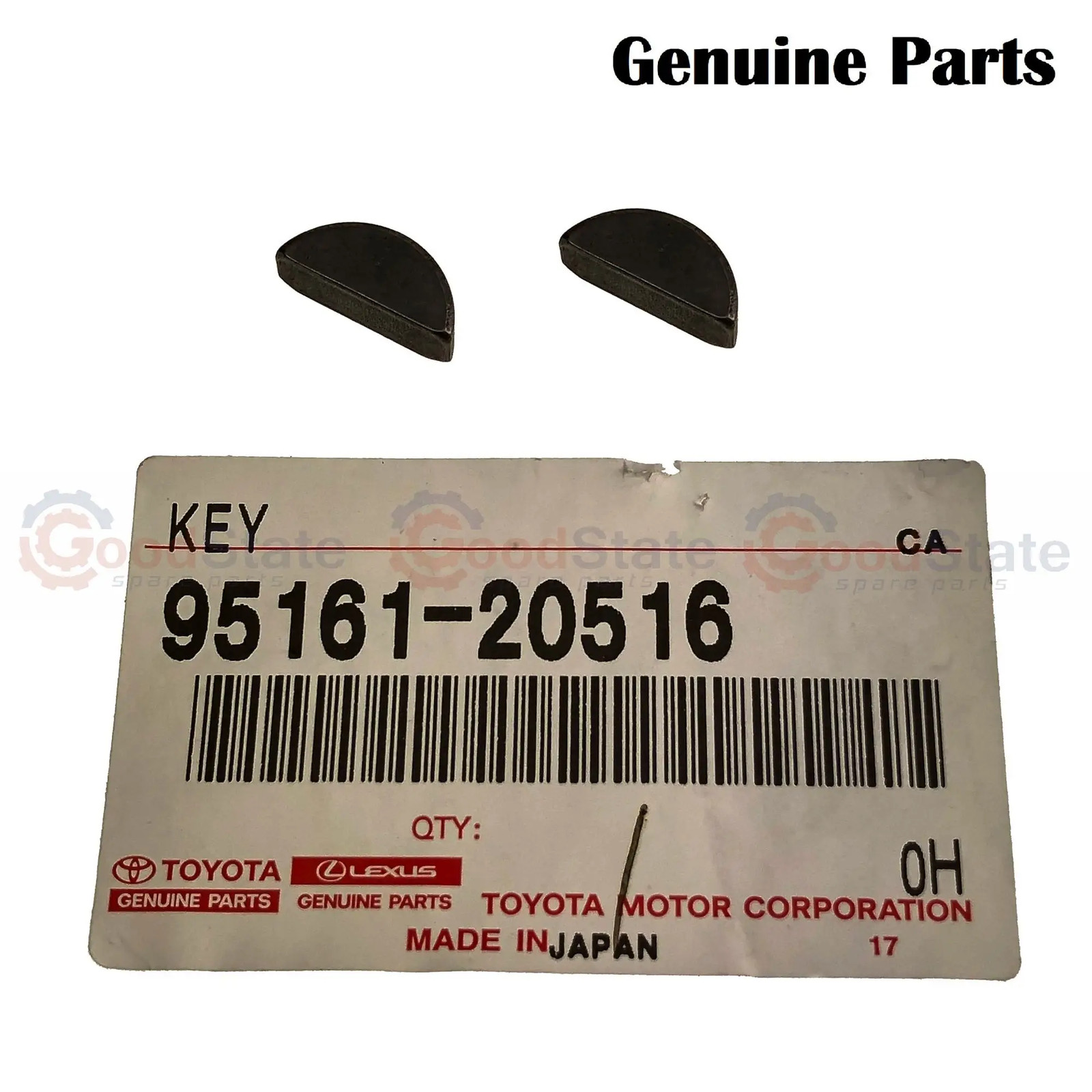 Genuine Toyota LandCruiser 70 75 76 78 79 80 Series Crankshaft Pulley Key x2