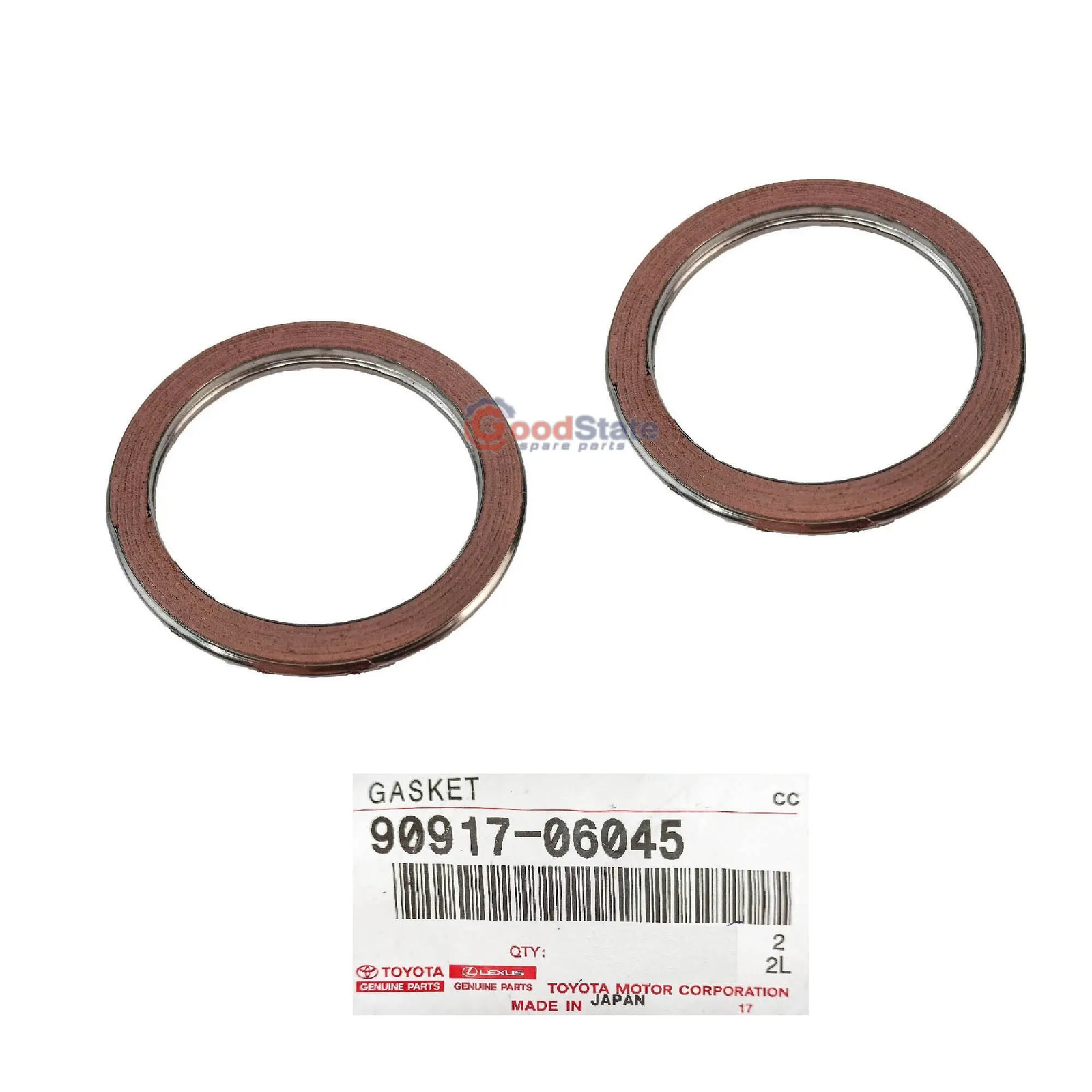Genuine Toyota Hilux Exhaust Pipe Flange Gasket x2 GS5481 LN109 LN108 LN107