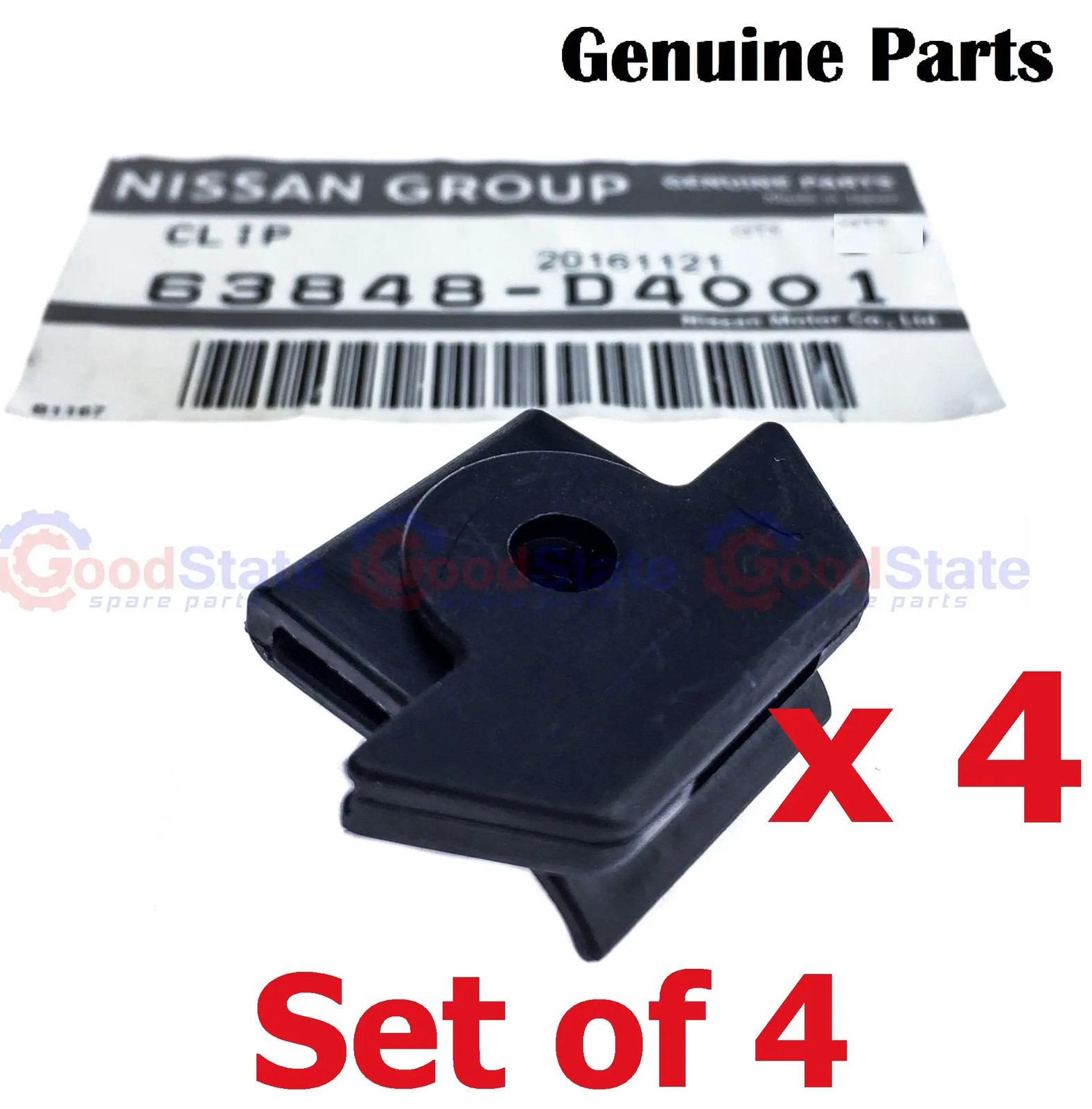 GENUINE Nissan Patrol Y61 Front Splash Guard Liner Retainer Clip x4 63848D4001
