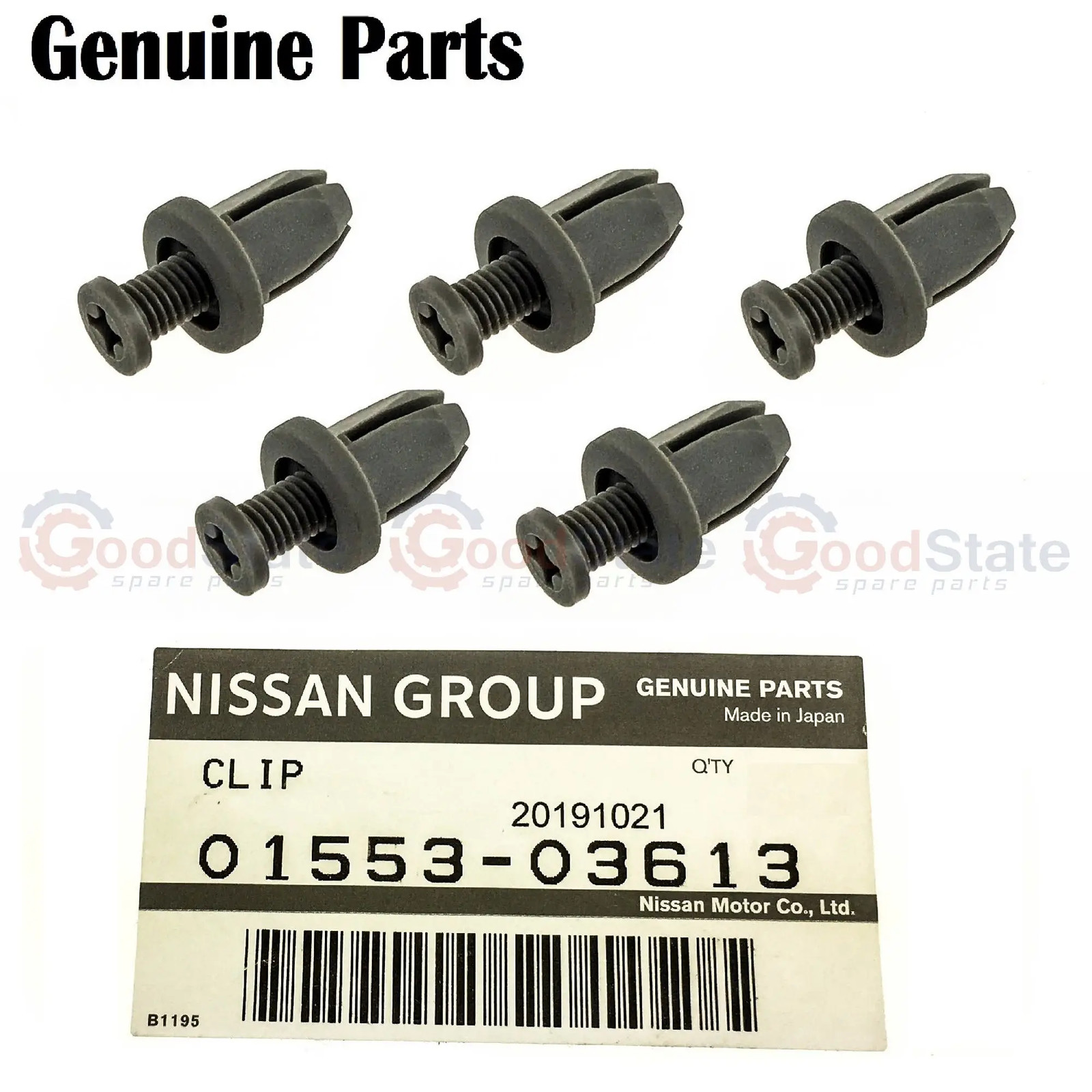 GENUINE Nissan Patrol Y61 GU Rear Cargo Mould Panel Clip Grey x5 0155303613