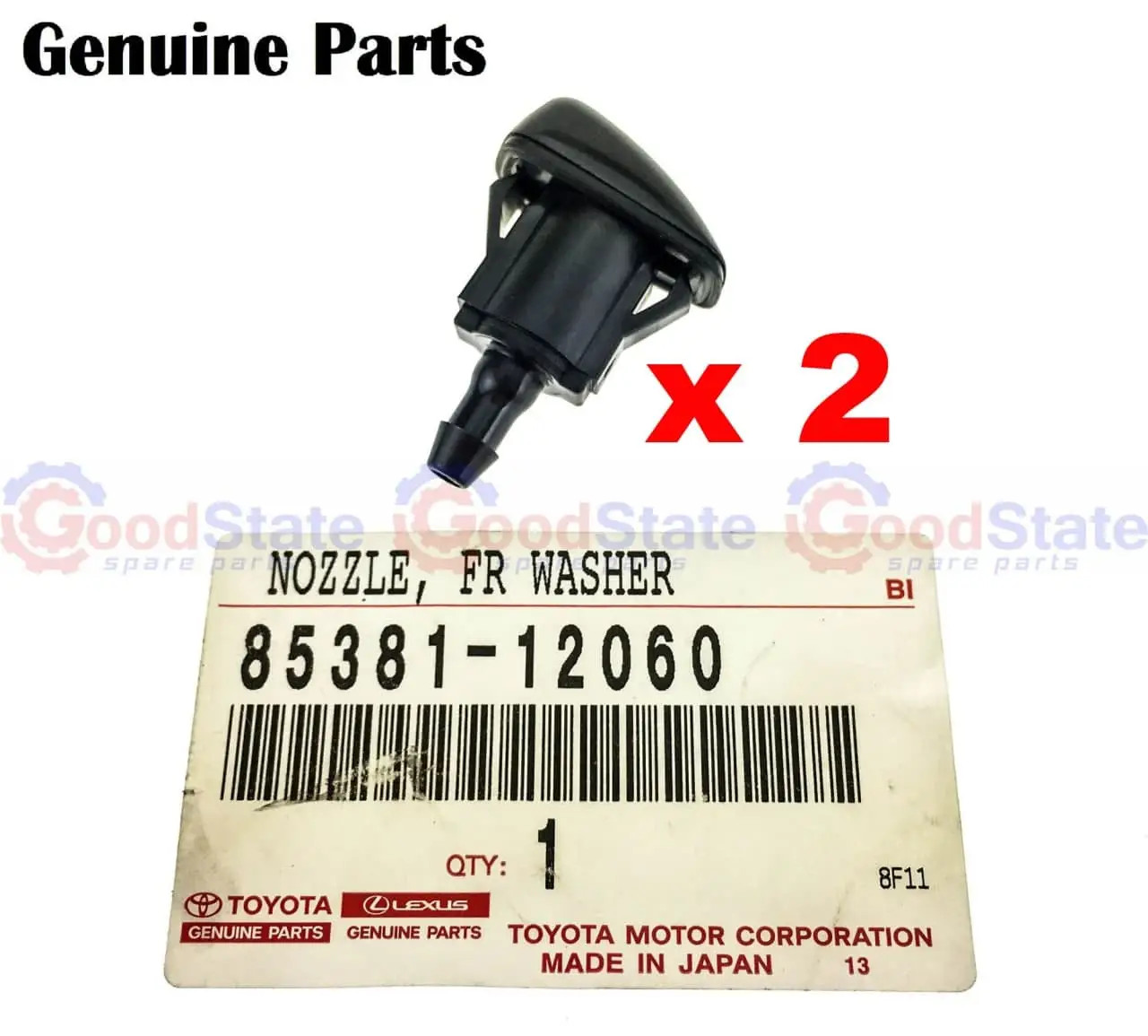 Genuine Toyota LandCruiser 105 Series HZJ Windscreen Washer Jet Nozzle x2