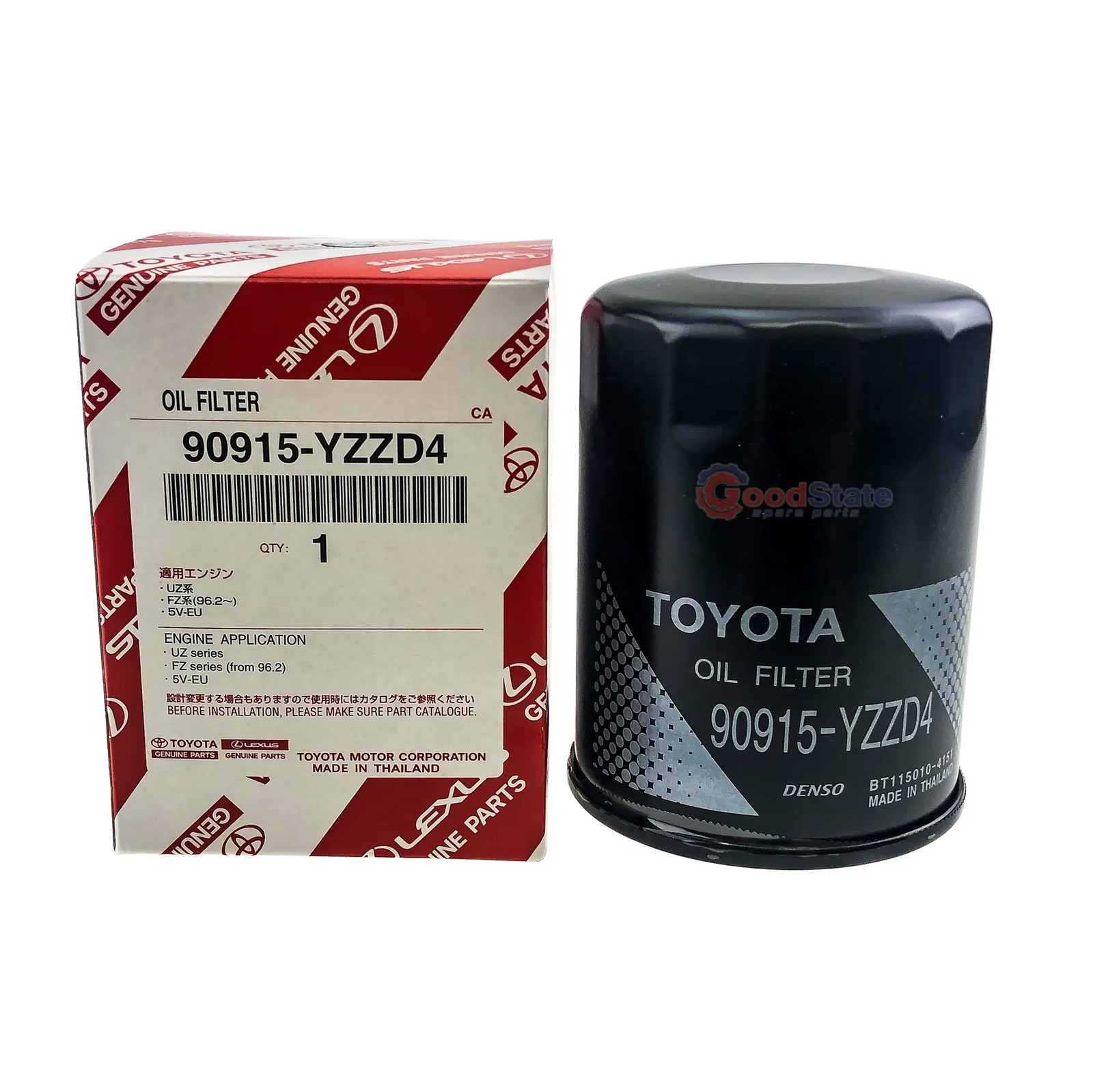 Genuine Lexus LX470 UZJ100 2UZ 4.7 Petrol Engine Oil Filter Toyota 90915YZZD4