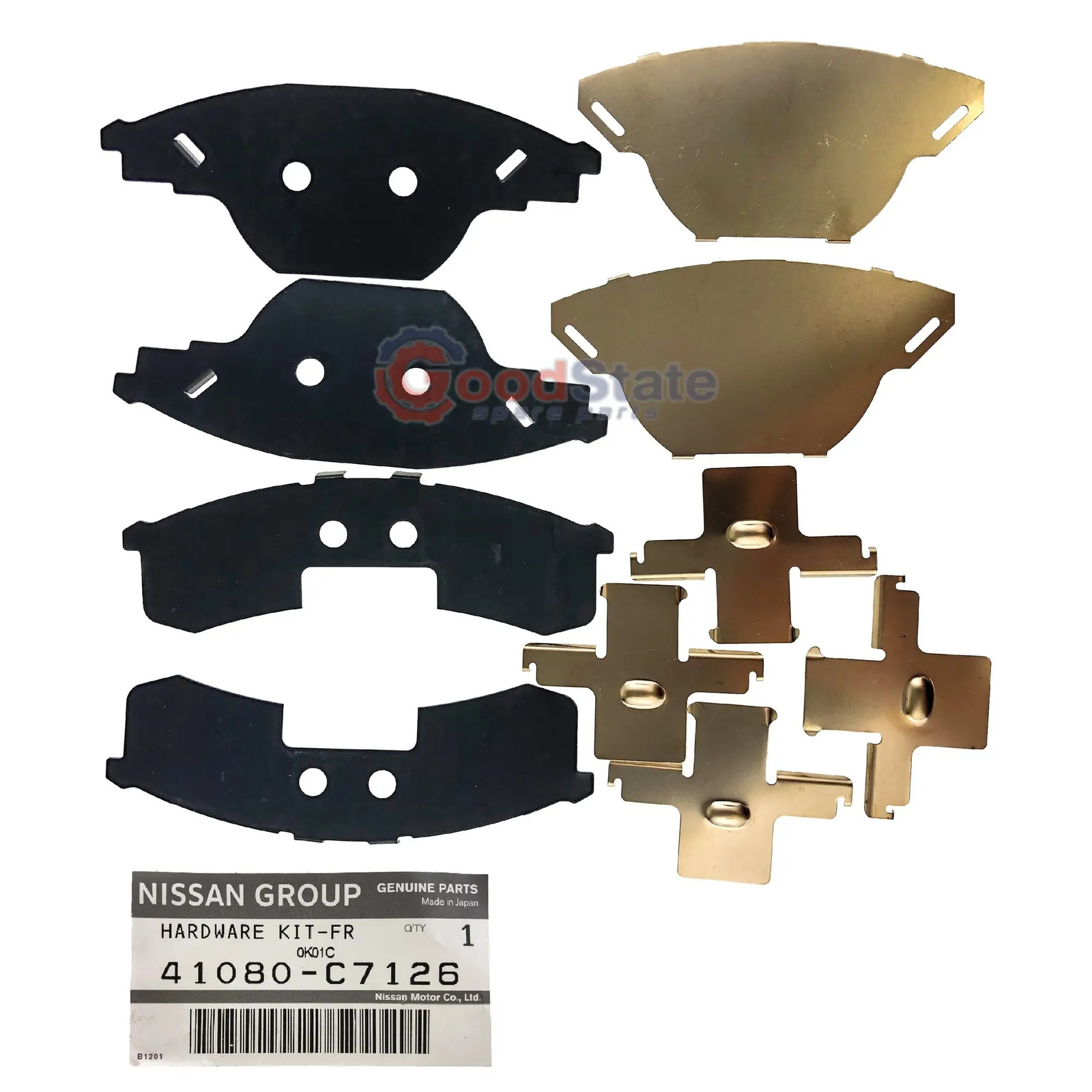 GENUINE Nissan Patrol Y60 GQ Front Brake Caliper Shim Kit 41080C7126
