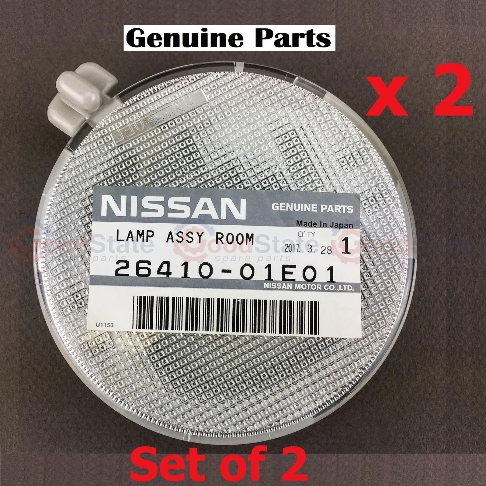 GENUINE Nissan Patrol Y60 GQ Interior Round Roof Dome Light Lamp x2 GS4633
