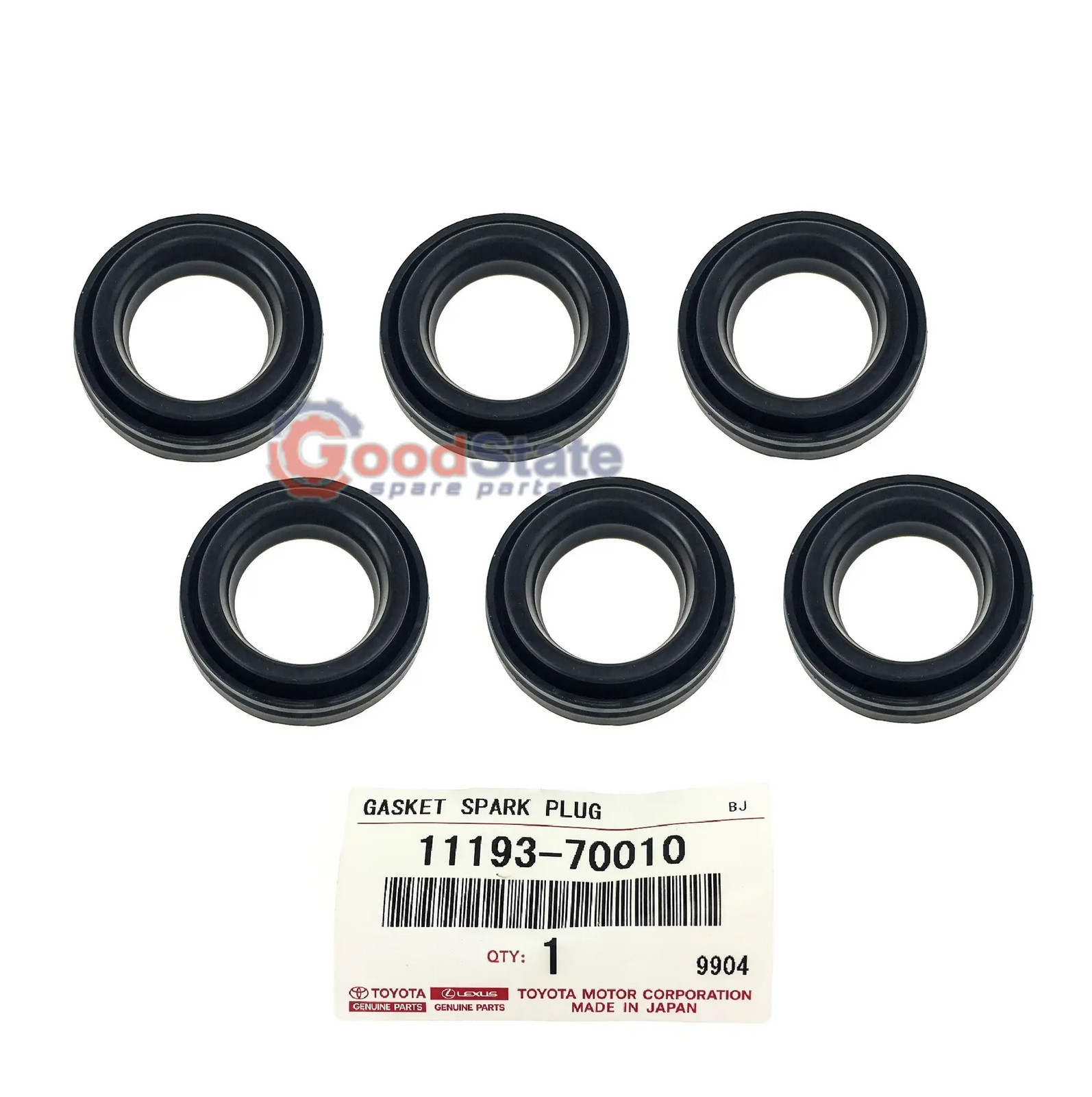 Toyota Genuine LandCruiser 105 80 Series 1FZ-FE Spark Plug Tube Seal Gasket x6