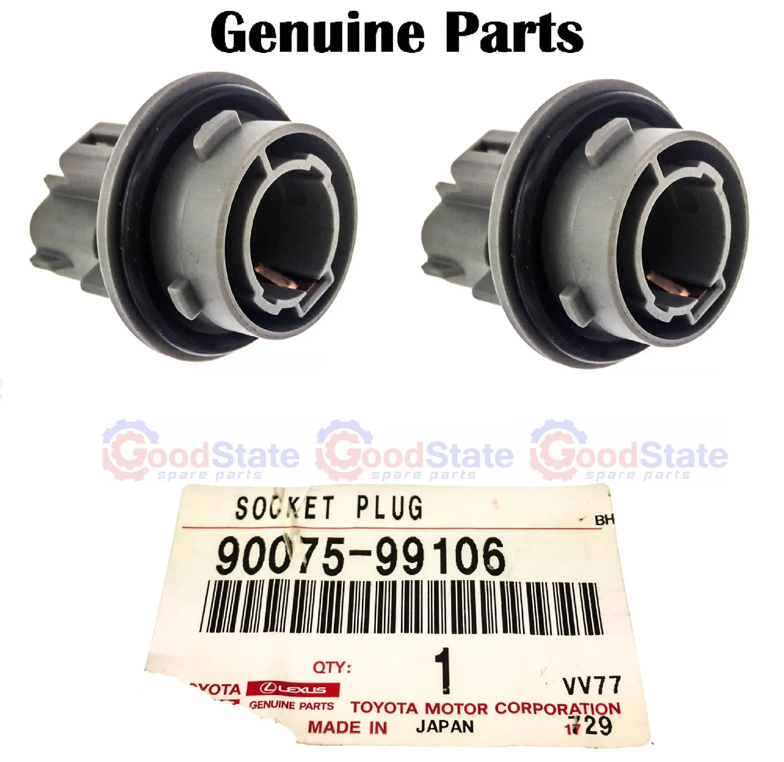 Genuine Toyota LandCruiser 100 Series UZJ Front Turn Signal Lamp Socket Plug x2