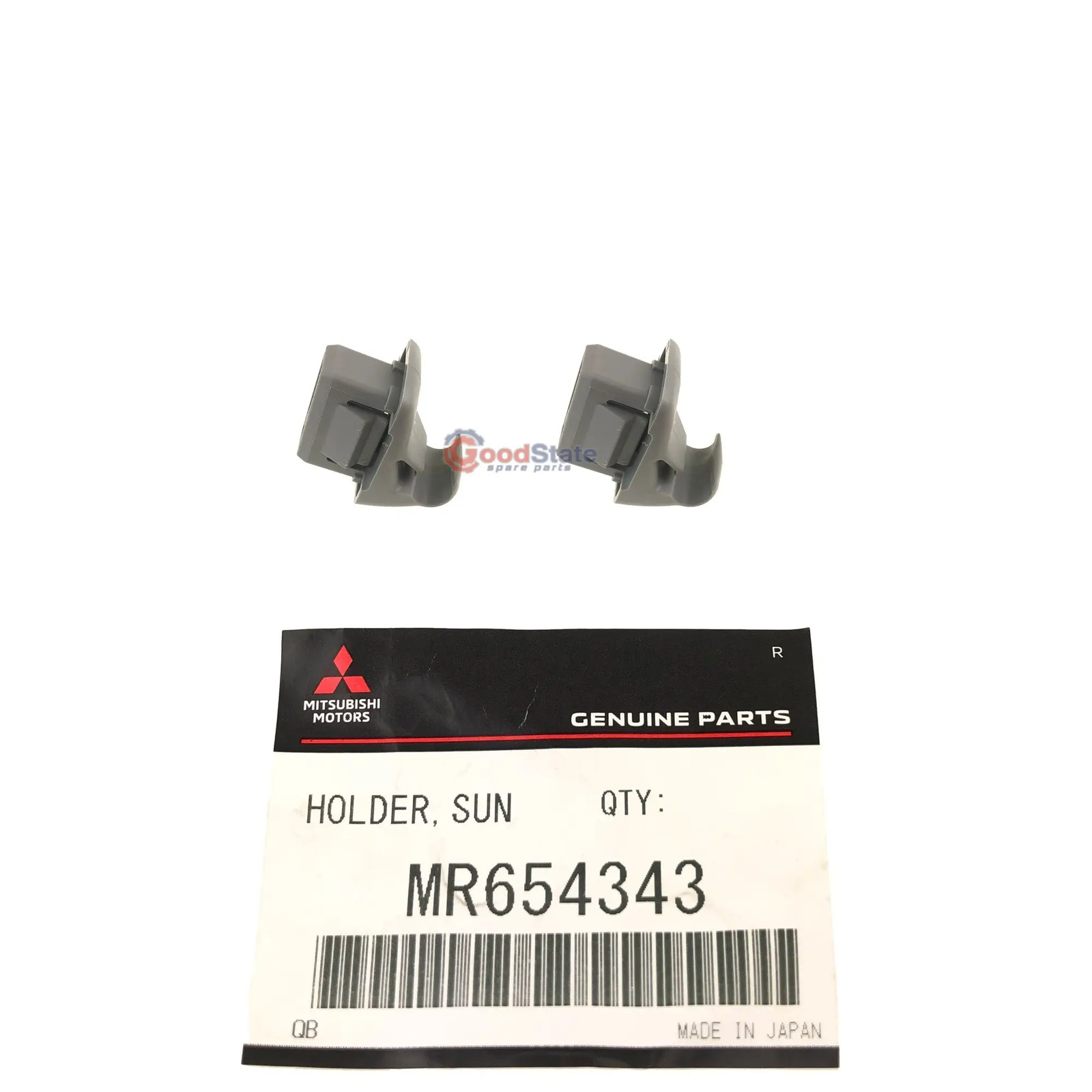 GENUINE Mitsubishi 2010-2016 Visor Clip Retainer Holder Gray x2 MR654343 GS3544