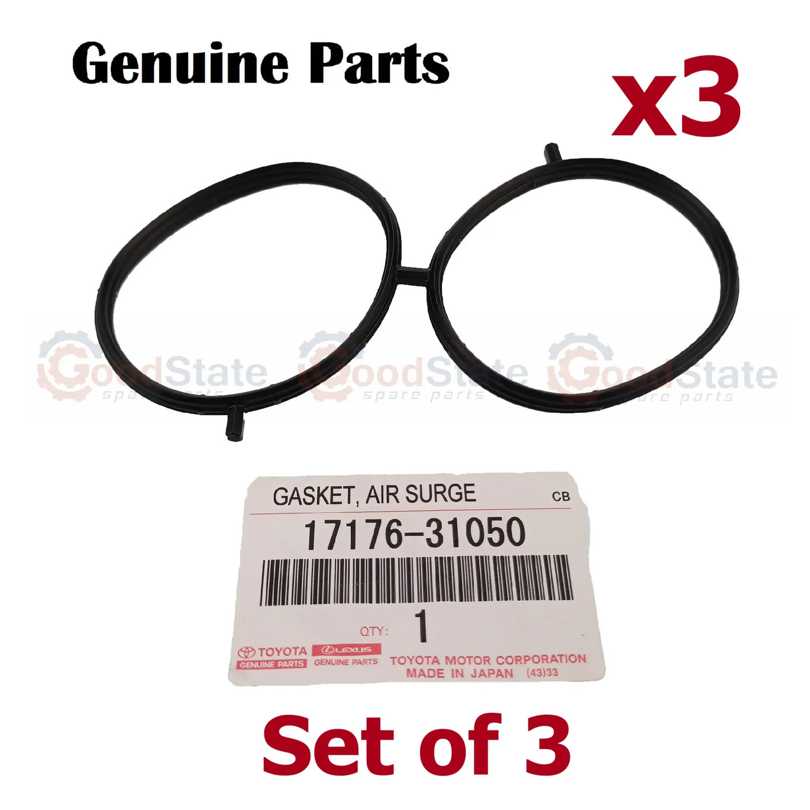 Genuine Lexus IS250 GSE20 2.5 Petrol Upper Intake Manifold Plenum Gasket x3