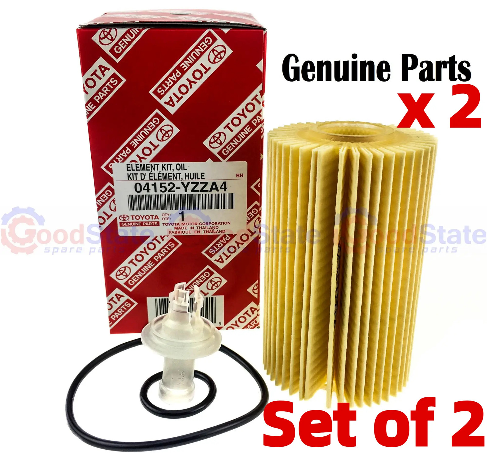 Genuine Toyota LandCruiser VDJ200 1VD 4.5 Diesel V8 Oil Filter Pack x2 R2651P