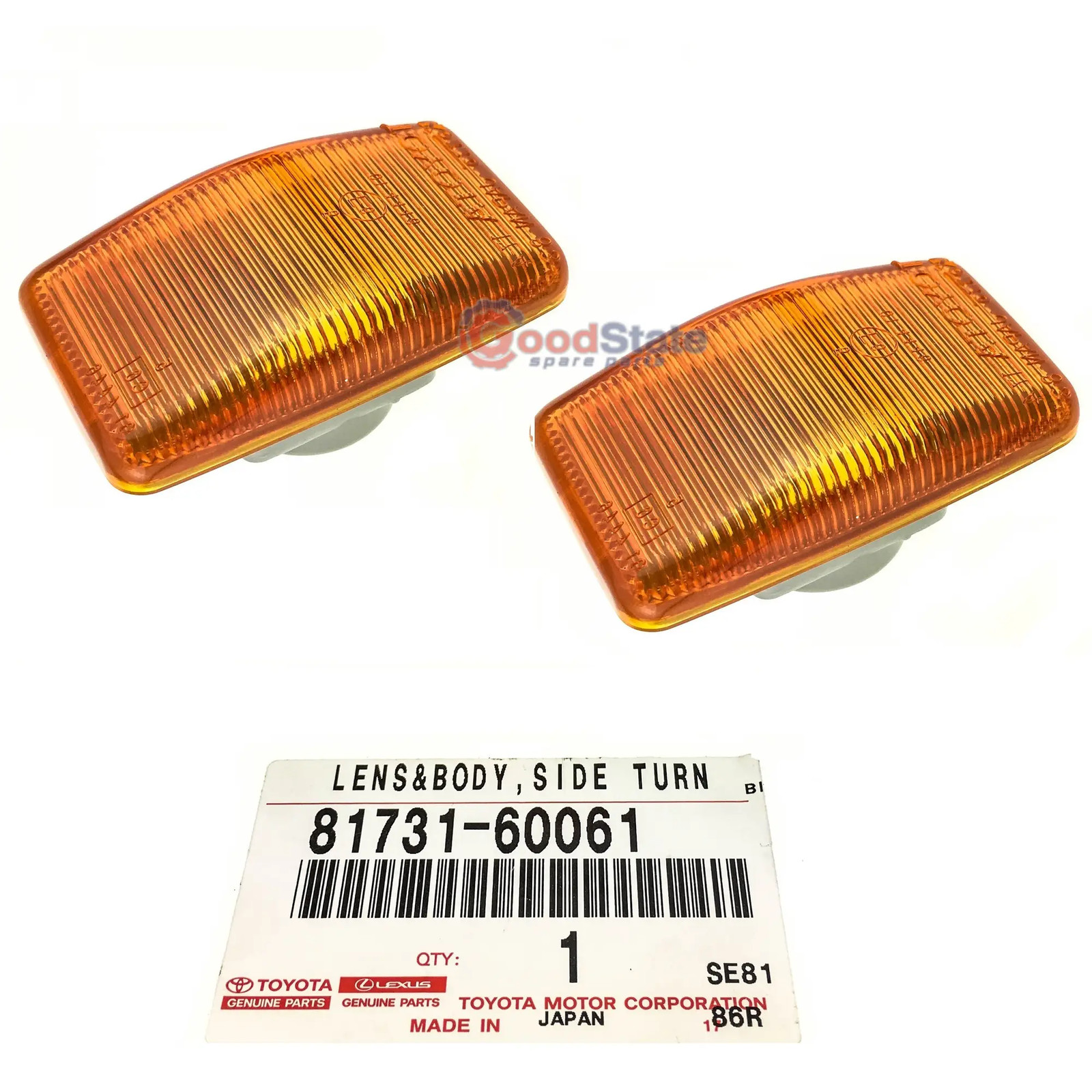 Genuine Toyota LandCruiser HDJ80 HDJ79 HDJ78 LH RH Indicator Repeater Lens Set