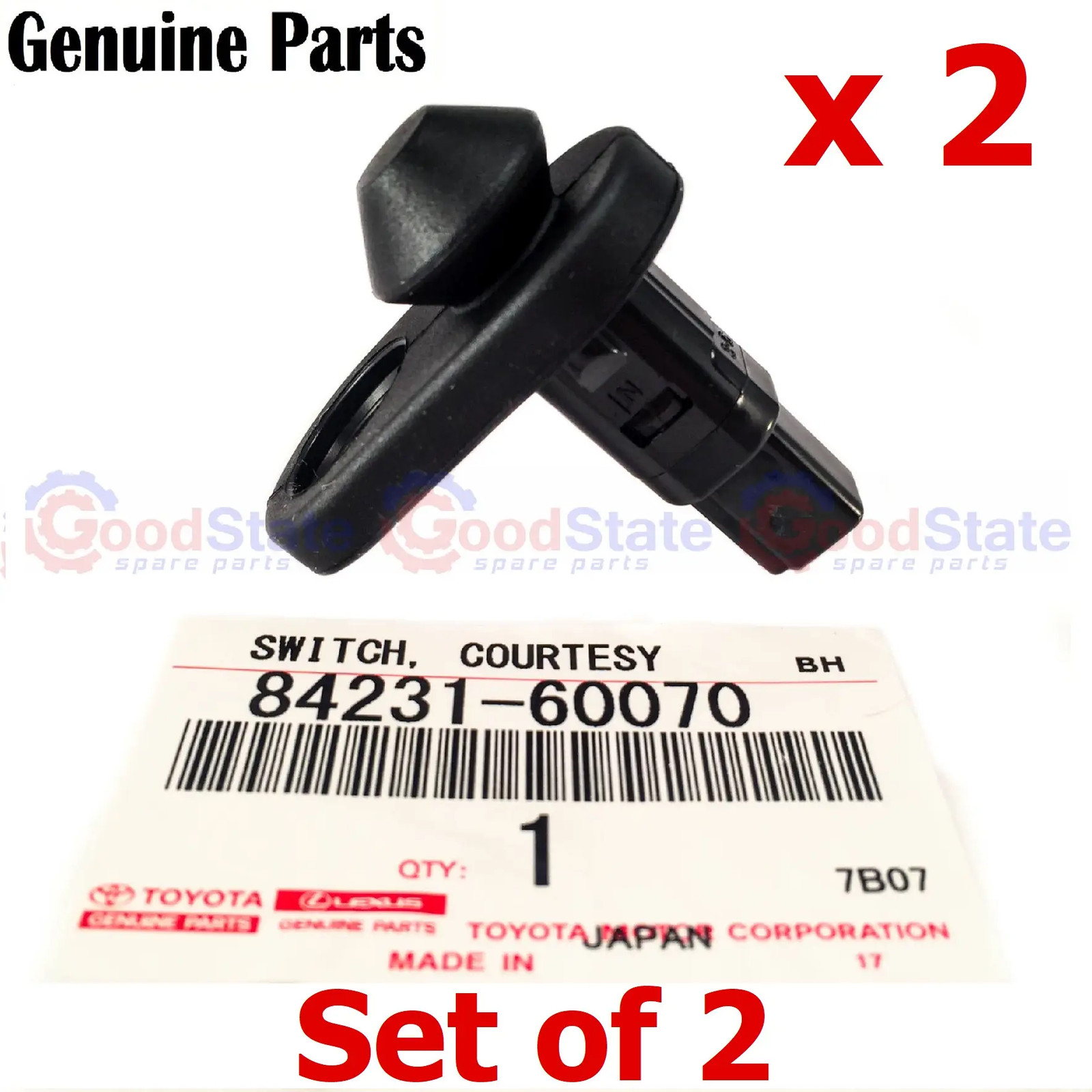 Genuine Toyota Prado 120 Series Door Courtesy Light Switch Set x2 TRJ 8423160070