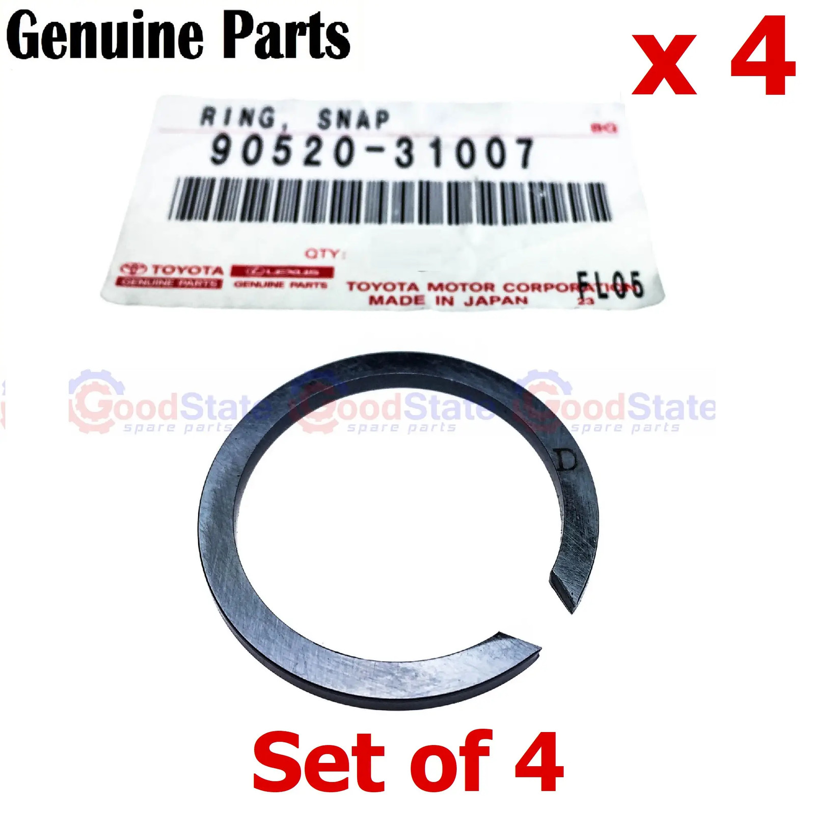 Genuine Toyota LandCruiser 100 80 79 78 Series Front Axle Outer CV Snap Ring x4