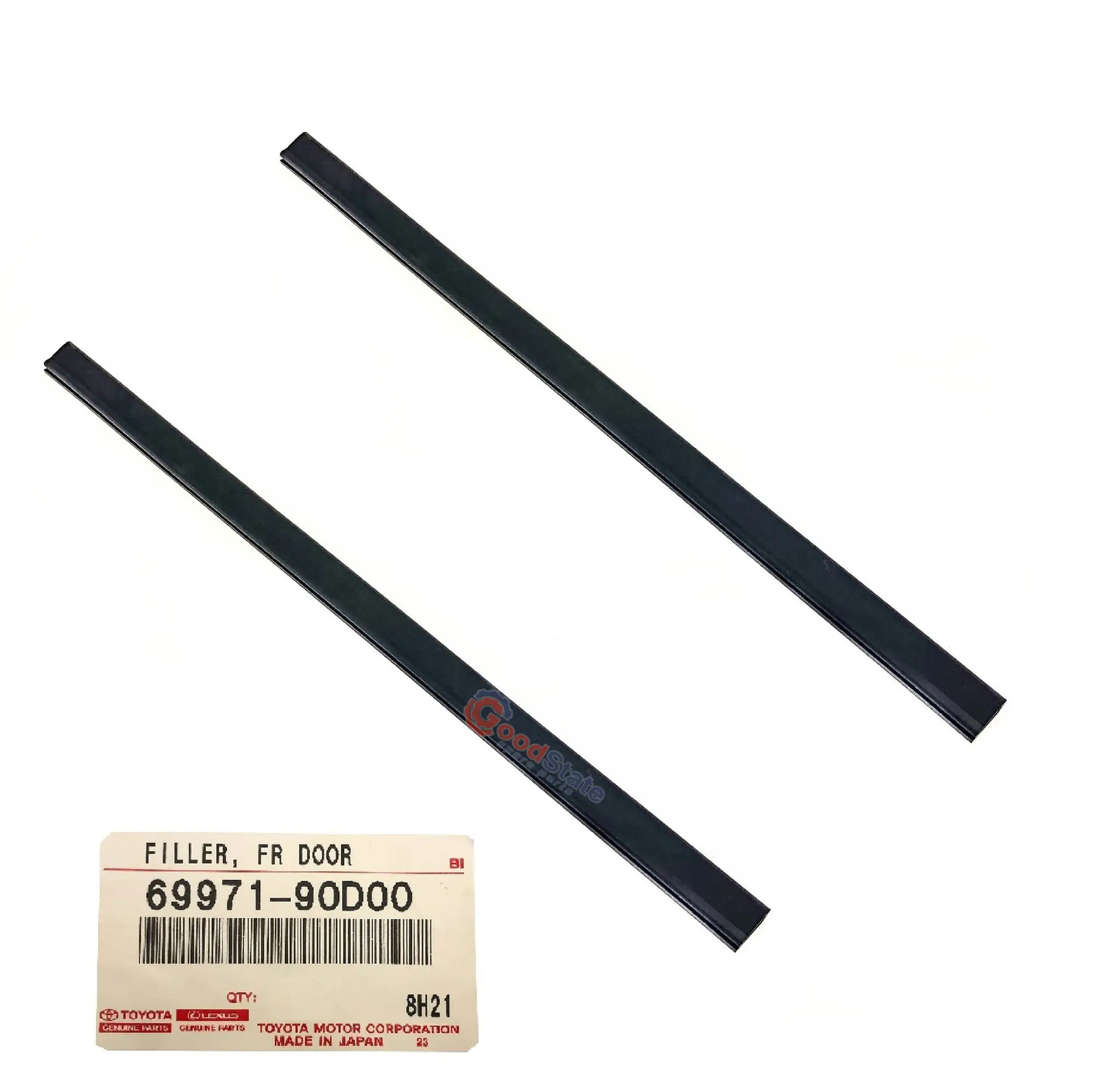 Genuine Toyota LandCruiser 80 79 Series Rear Door Glass Channel Filler Rubber x2