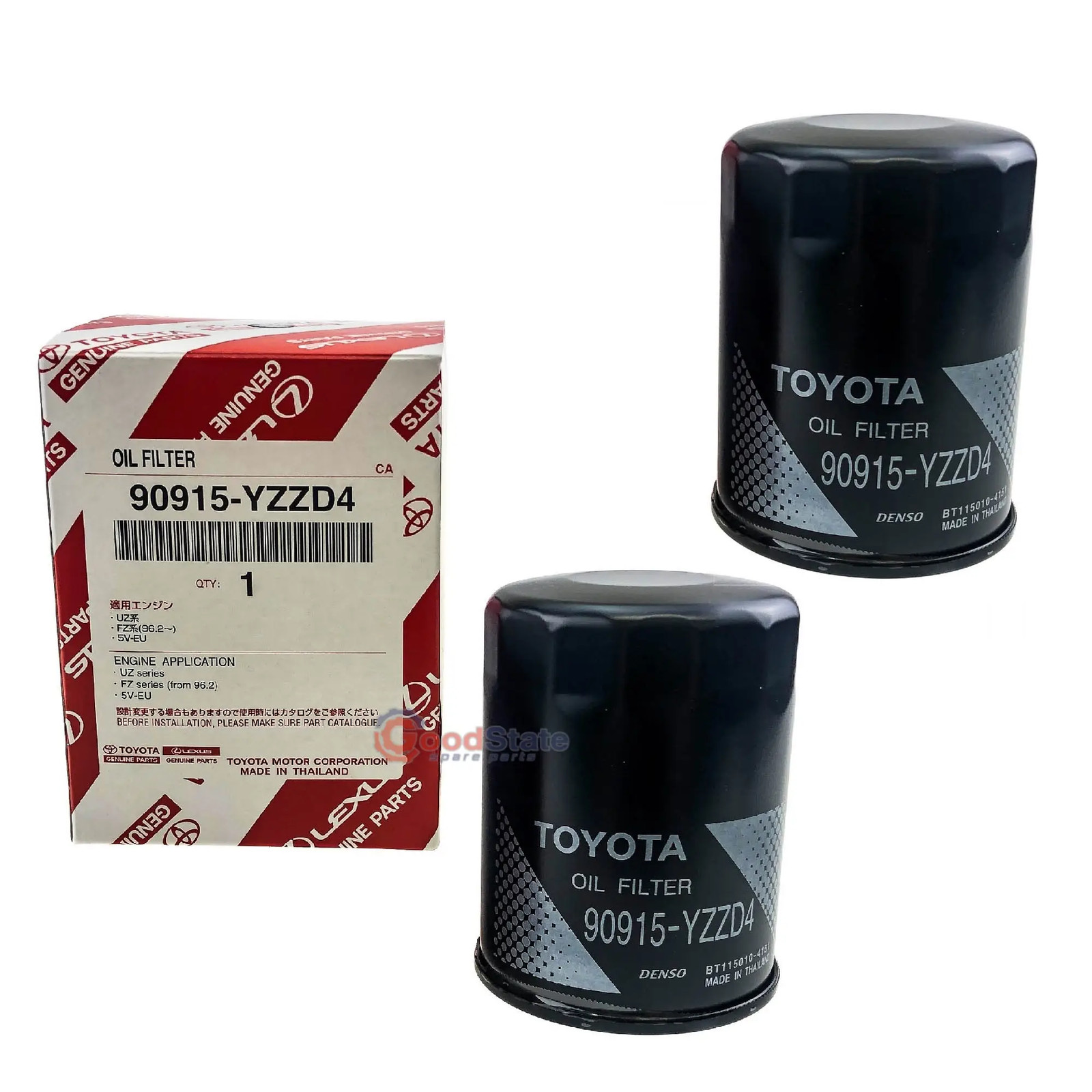 Genuine Toyota LandCruiser 80 Series 1FZ 4.5 Petrol Filter Pack x2 90915YZZD4