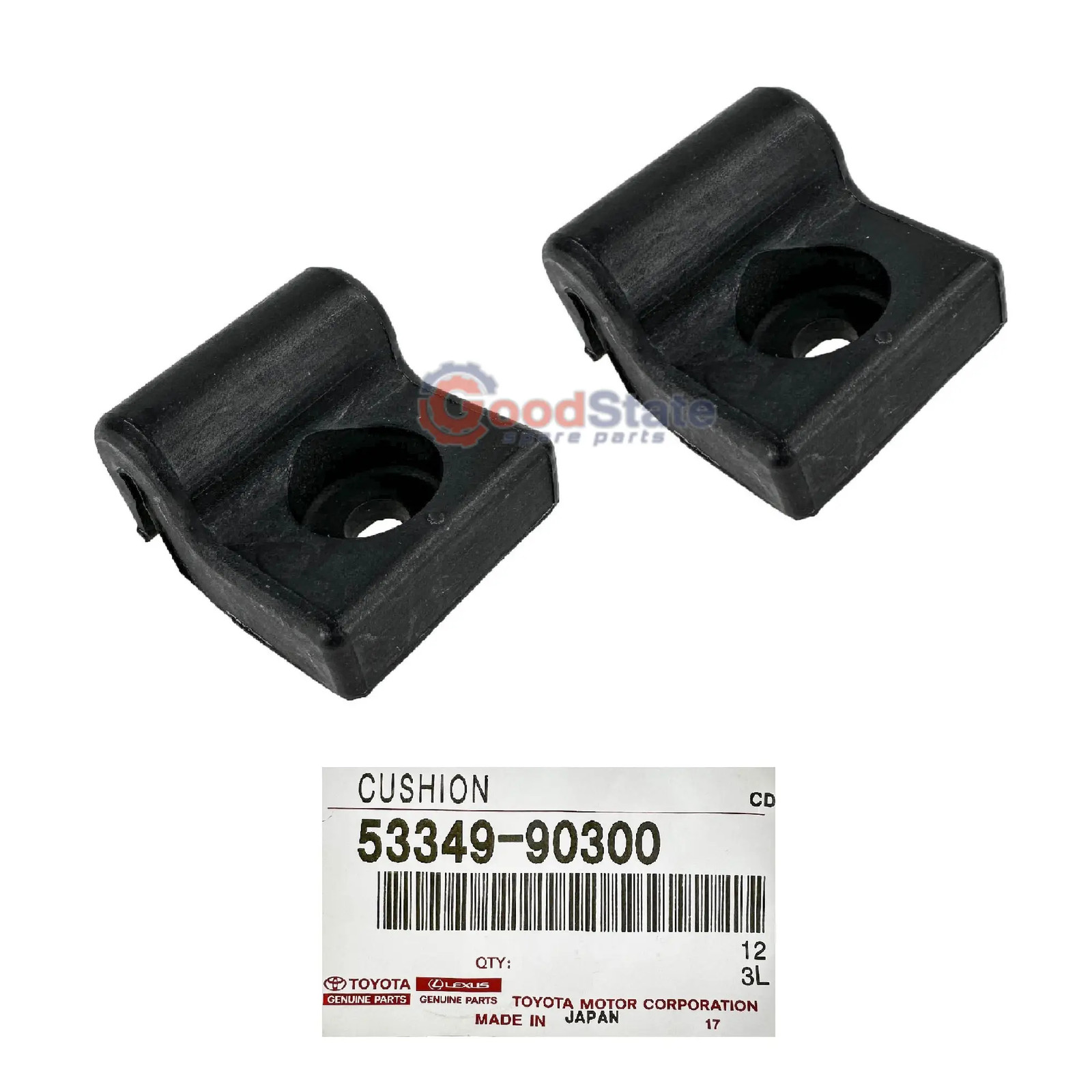 Genuine Toyota LandCruiser 45 40 Series Bonnet Cushion Bumper x2 53349-90300