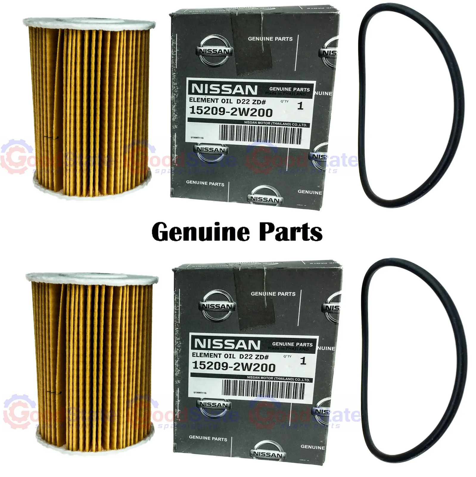 GENUINE Nissan Navara D22 ZD30 Oil Filter Pack x2 2001-08 Patrol Y61 GU
