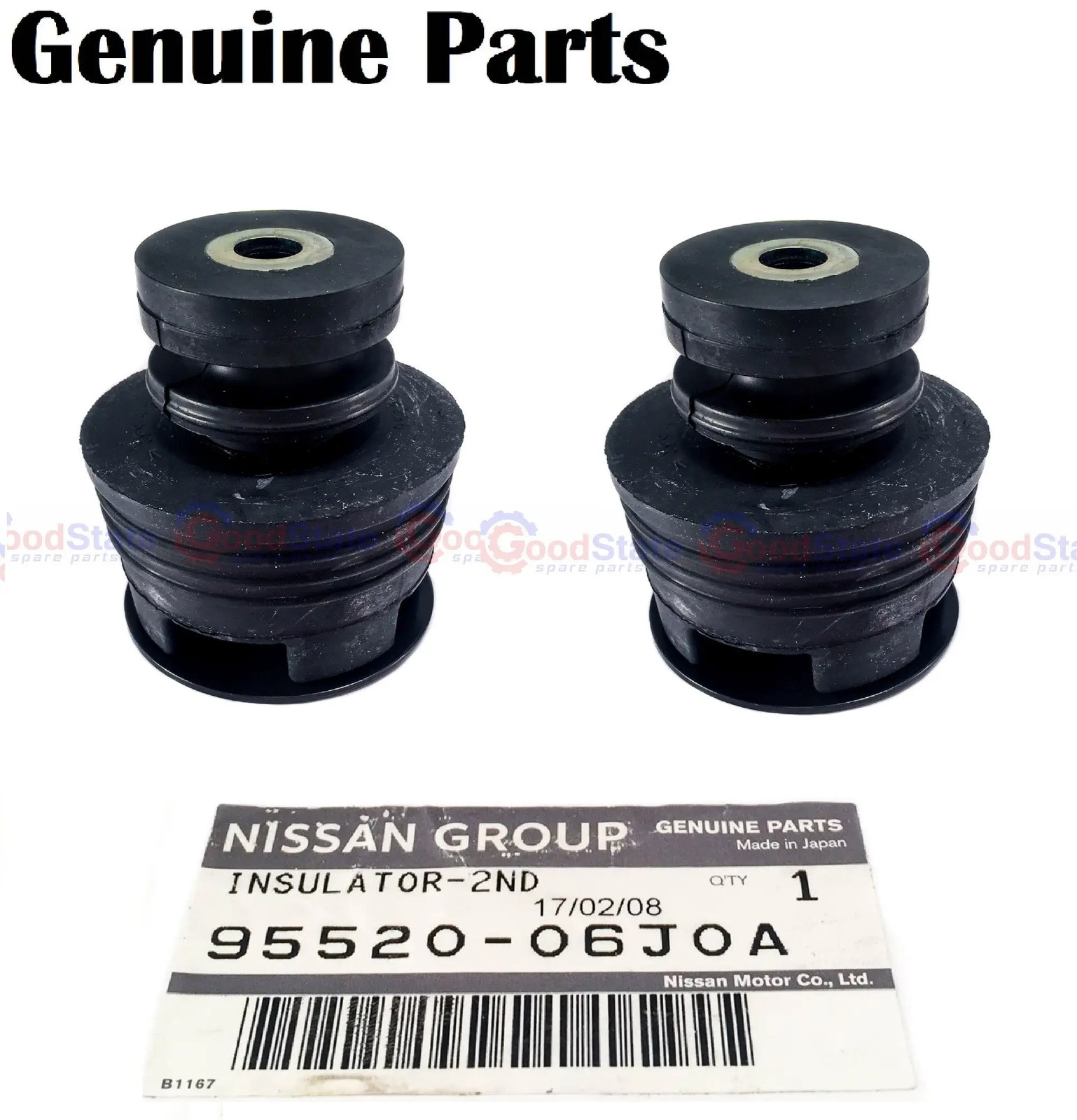 GENUINE Nissan Patrol Y60 Wagon 3 4 6 Row Body Mount Rubber Isolator x2 GS4671
