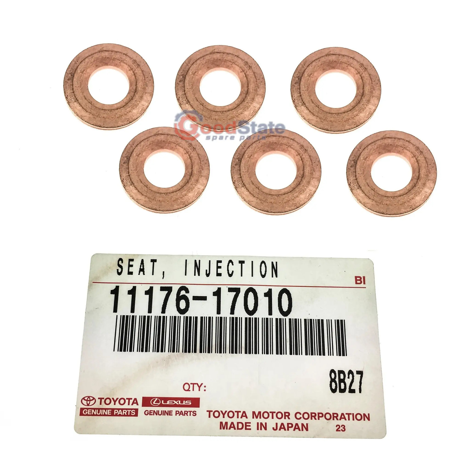 Genuine Toyota LandCruiser 80 Series 1HD 4.2 Diesel Injector Lower Washer x6