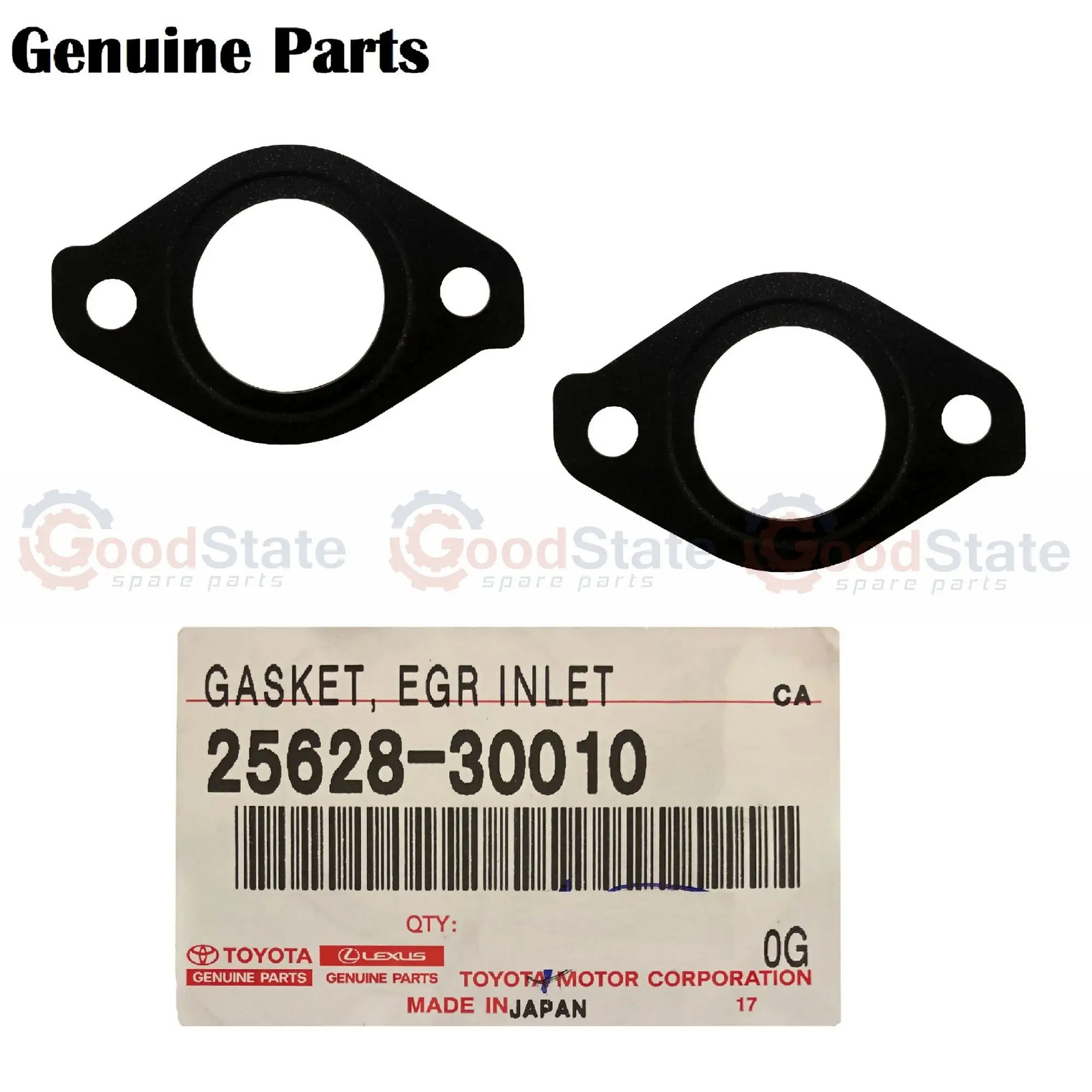 Genuine Toyota Hilux 1KD 2KD EGR Inlet Gasket x2 25628-30010 GS4958