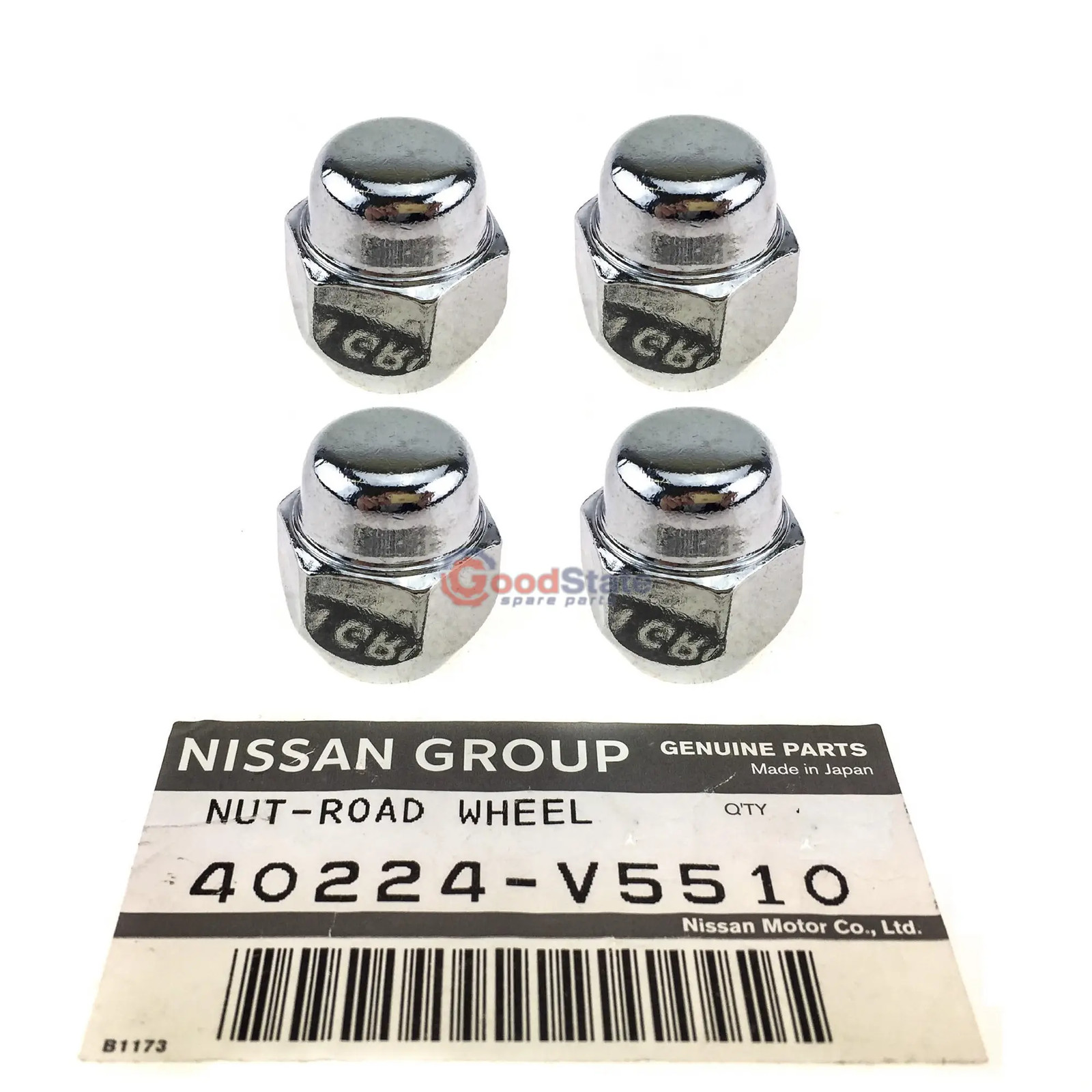 GENUINE Nissan Navara D22 D40M D40T Chrome Alloy Wheel Nuts Set x4 40224V5510