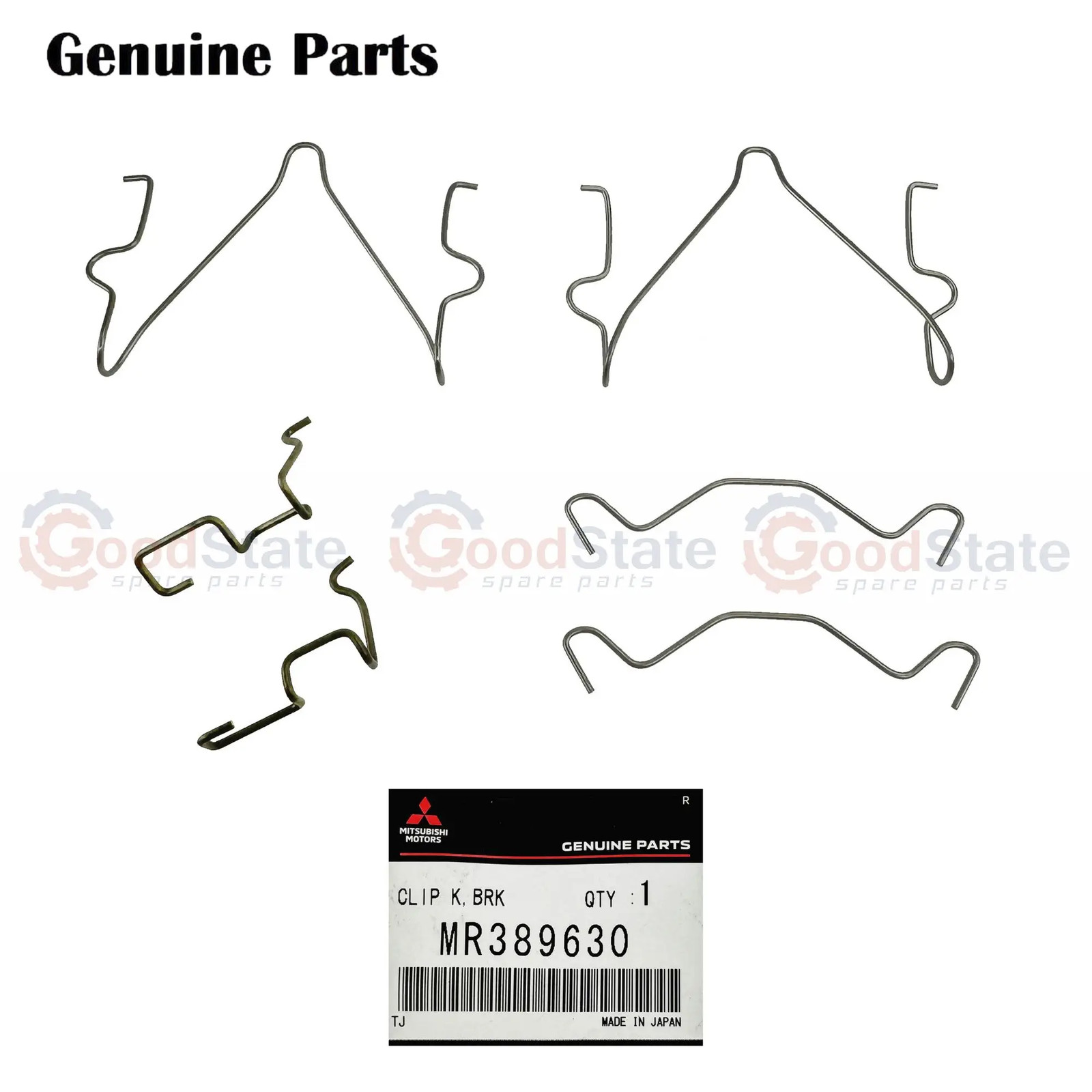 Genuine Mitsubishi Pajero Sport Challenger Rear Brake Clip Spring Kit MR389630