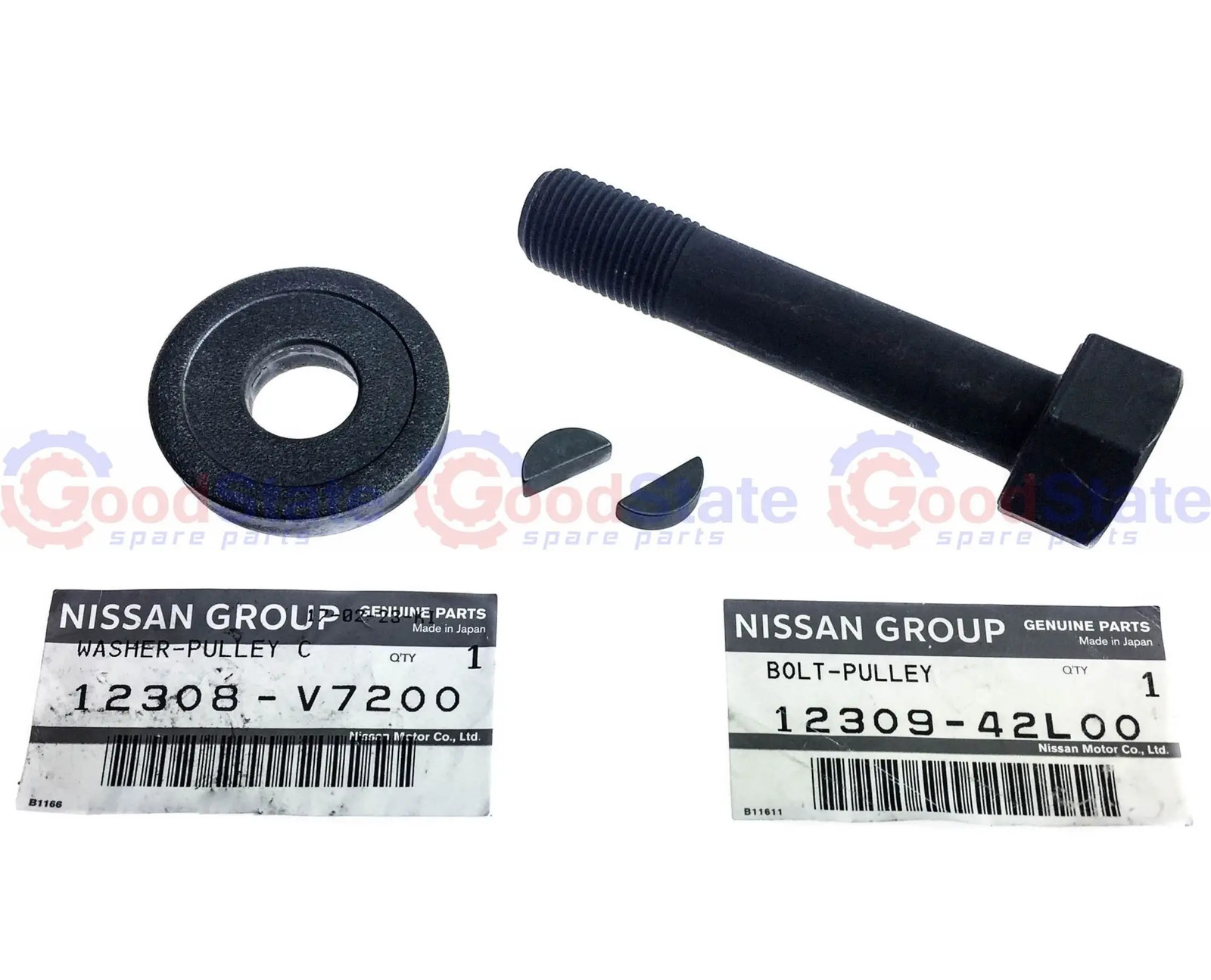 Genuine Nissan Patrol GQ Y60 Y61 RD28 Harmonic Balancer Bolt Washer 2 Keys GS83