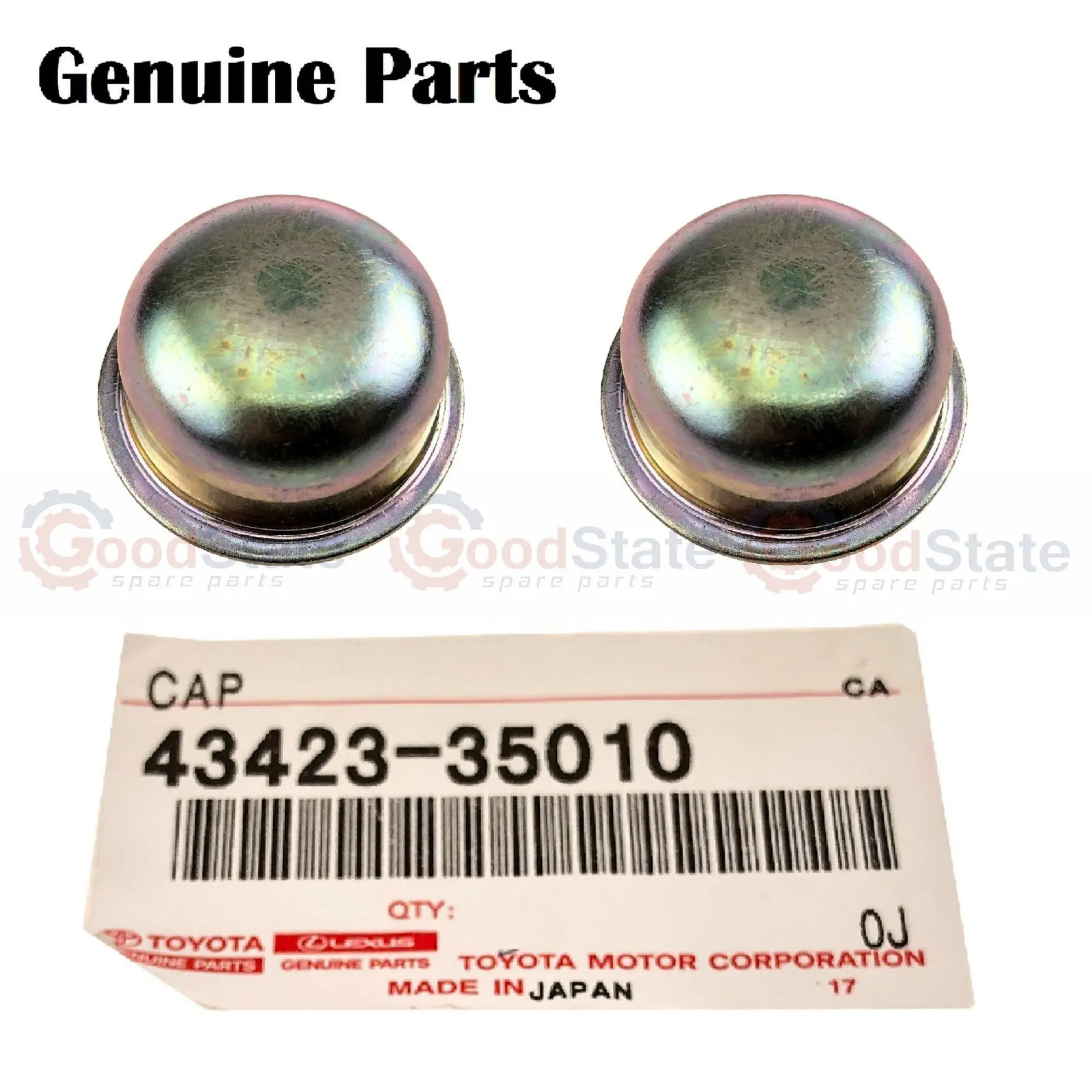 Genuine Toyota Lexus LX450 LX470 FZJ80 UZJ100 Front Axle Hub Grease Cap x2