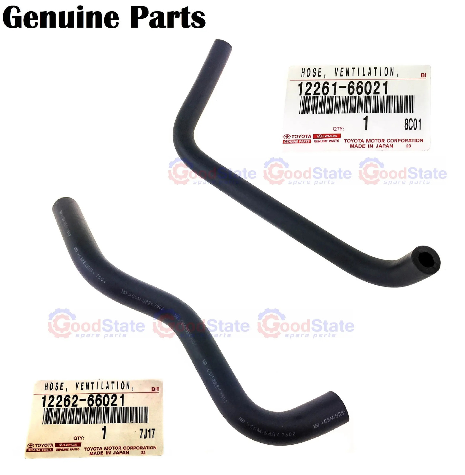 Genuine Toyota LandCruiser 80 Series 1FZ FE PCV Breather Vent Hose Set GS4814