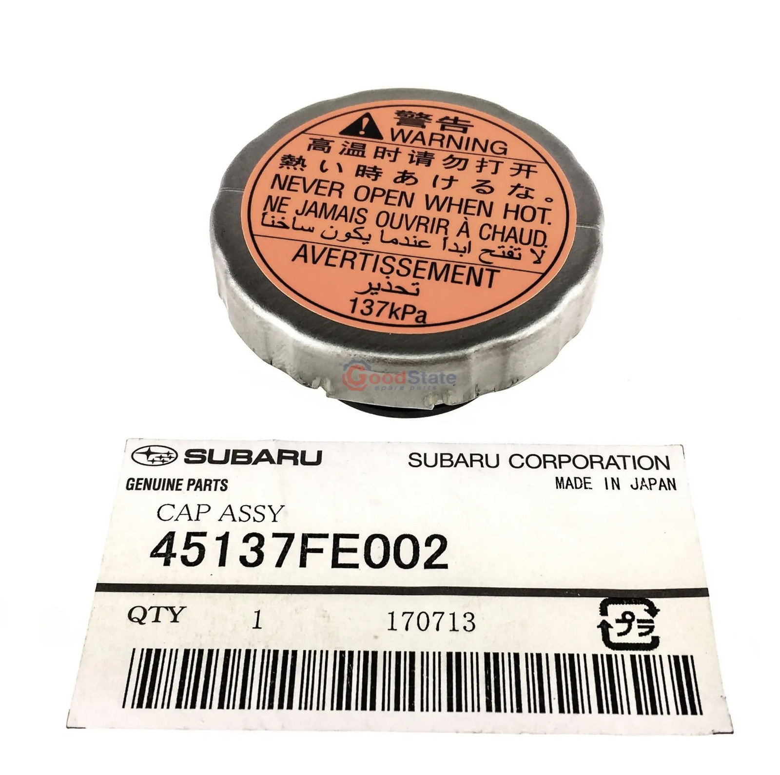 GENUINE Subaru 45137FE002 Turbo Radiator Cap Liberty Legacy Forester Impreza WRX