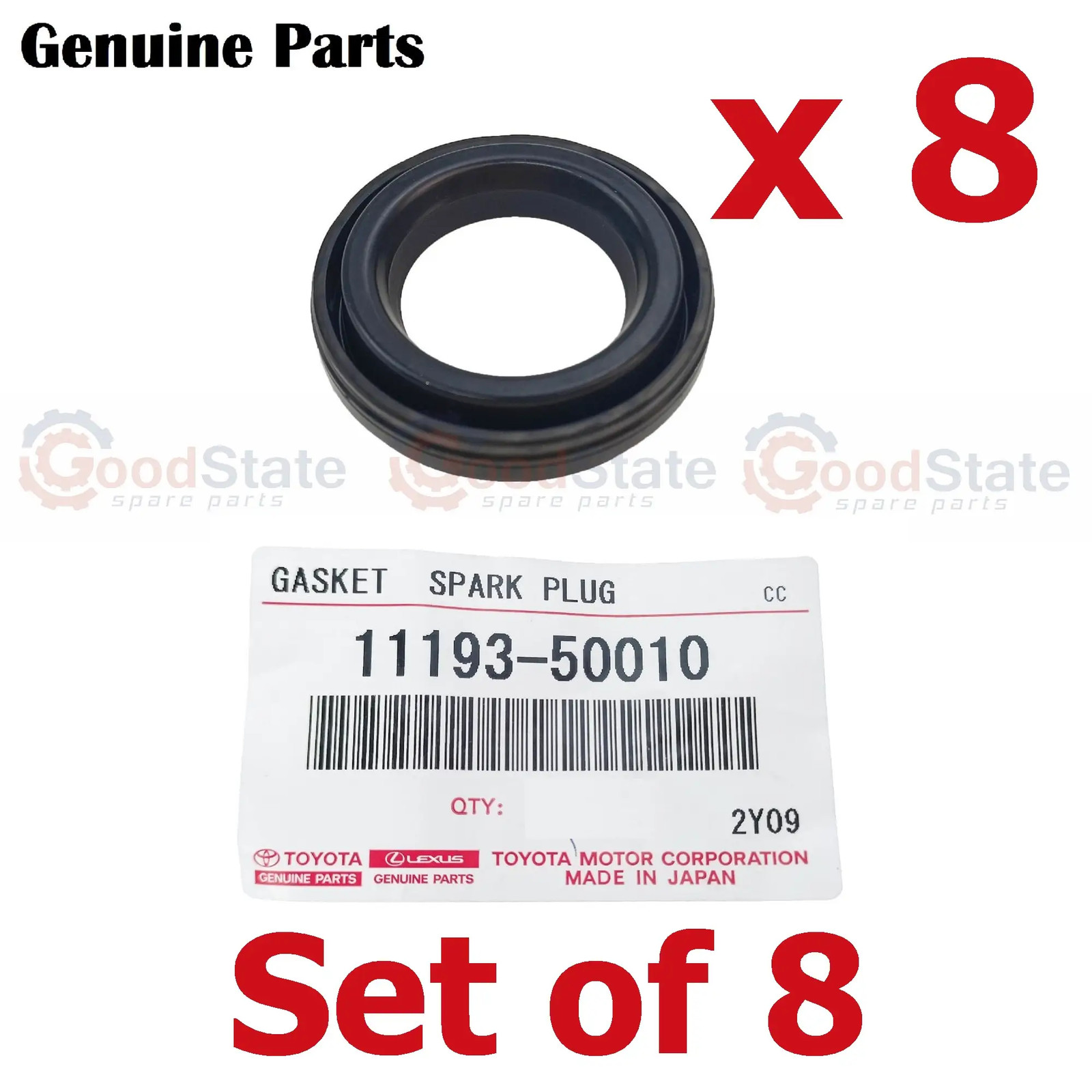 Genuine Lexus LX470 UZJ100 2UZ 4.7 Petrol Spark Plug Tube Seal Gasket x8