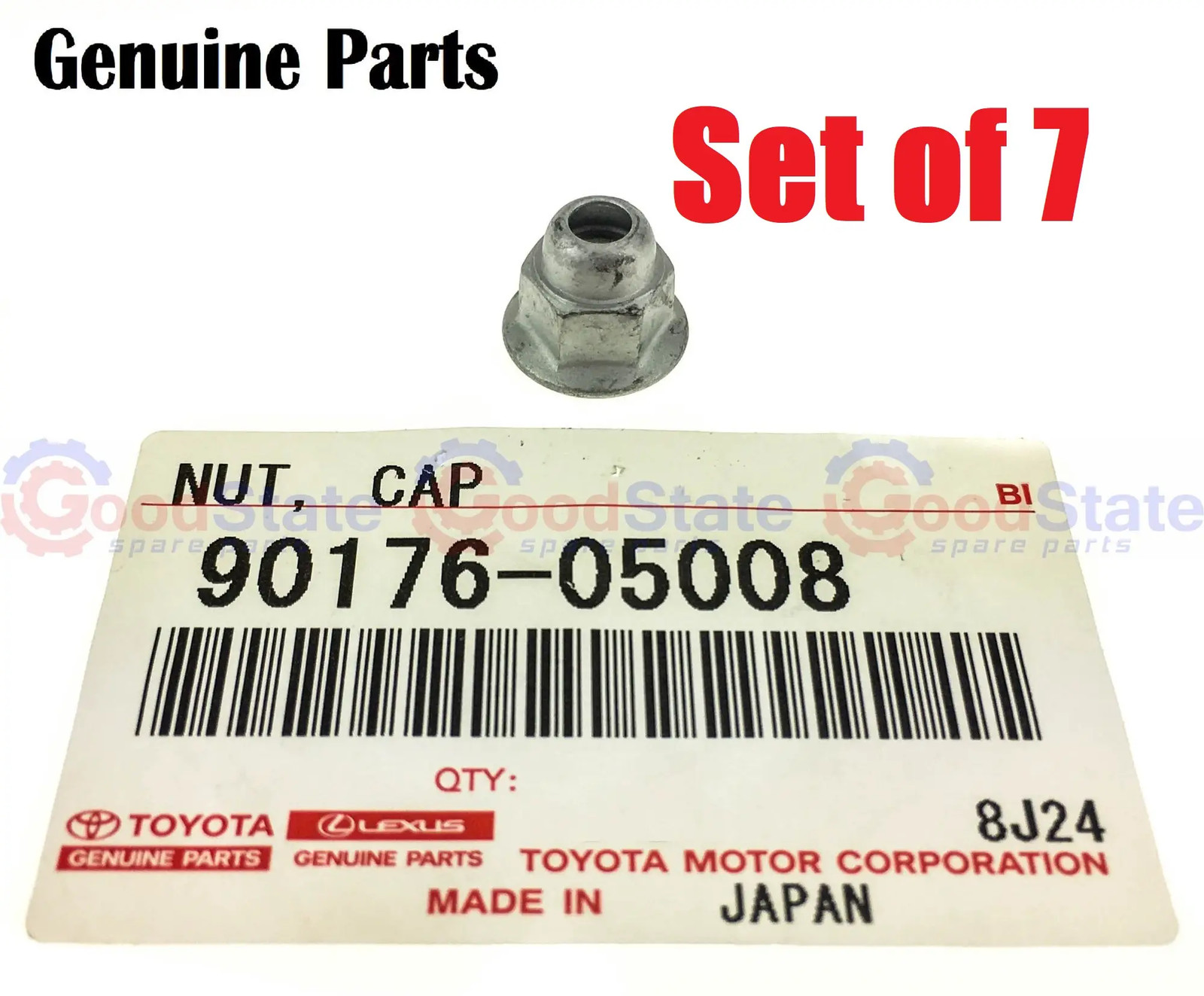 Genuine Toyota Prado 150 Series TRJ GRJ Bonnet Moulding Nut x7 90176-05008