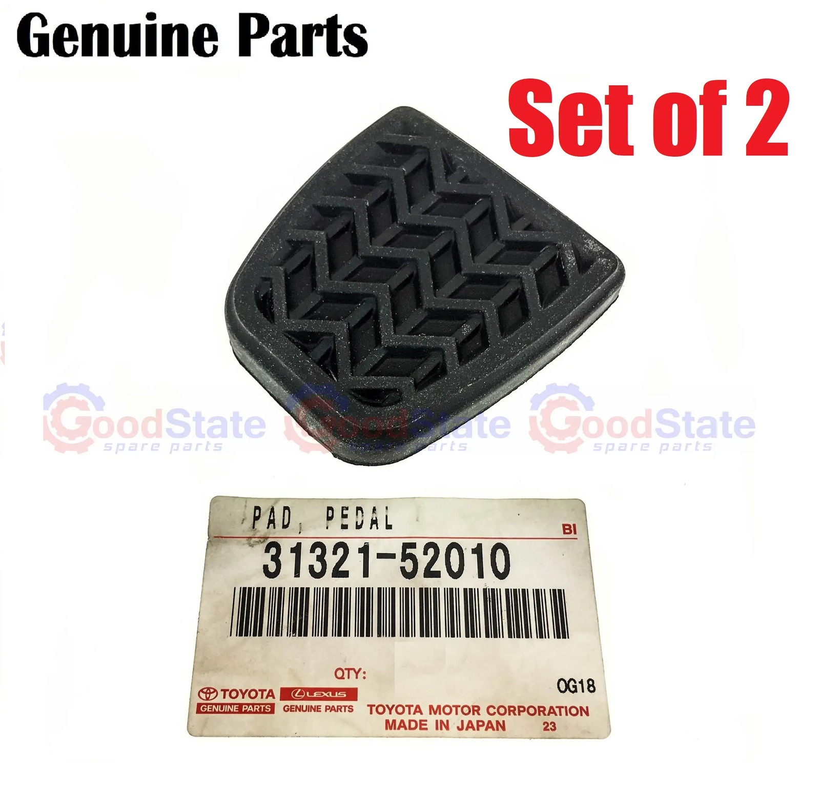 Genuine Toyota LandCruiser VDJ79 Matrix ZZE133 ZZE132 Clutch Pedal Pad Rubber x2