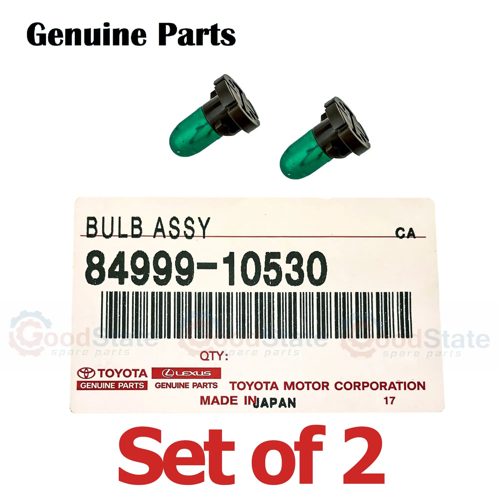 Genuine Toyota Hilux Control Bulb Set x2 84999-10530 GS4805 TGN26 KUN36
