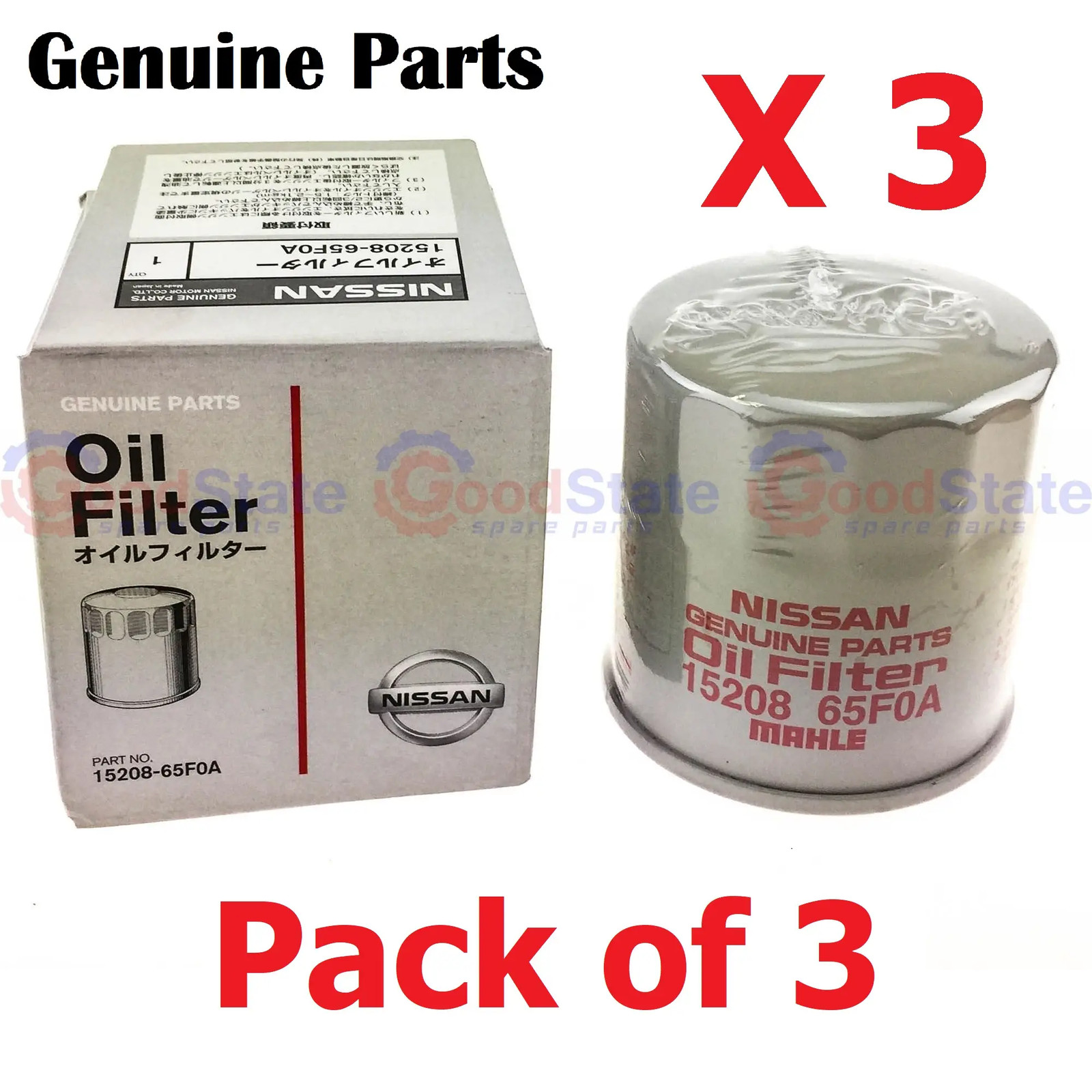 GENUINE Nissan X-Trail T30 T31 T32 QR25DE QR20DE Oil Filter Pack Of 3