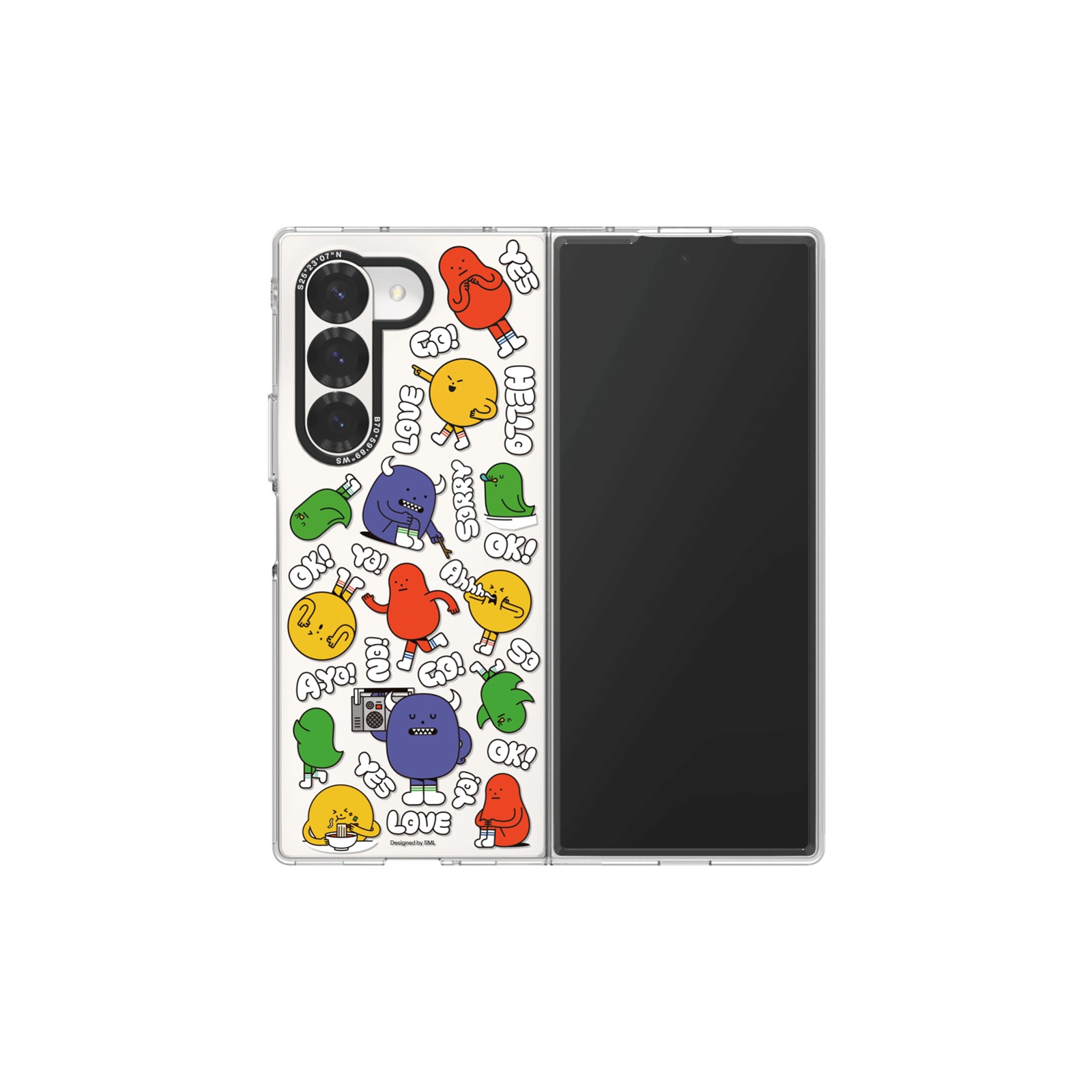 Samsung Sticky Monster Lab Friends Slim Case Galaxy Fold6 White GP-FPF956SBDWW