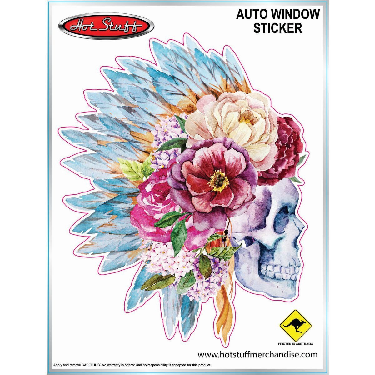 HotStuff Automotive Window Sticker Boho Skull - SH4147 Auto