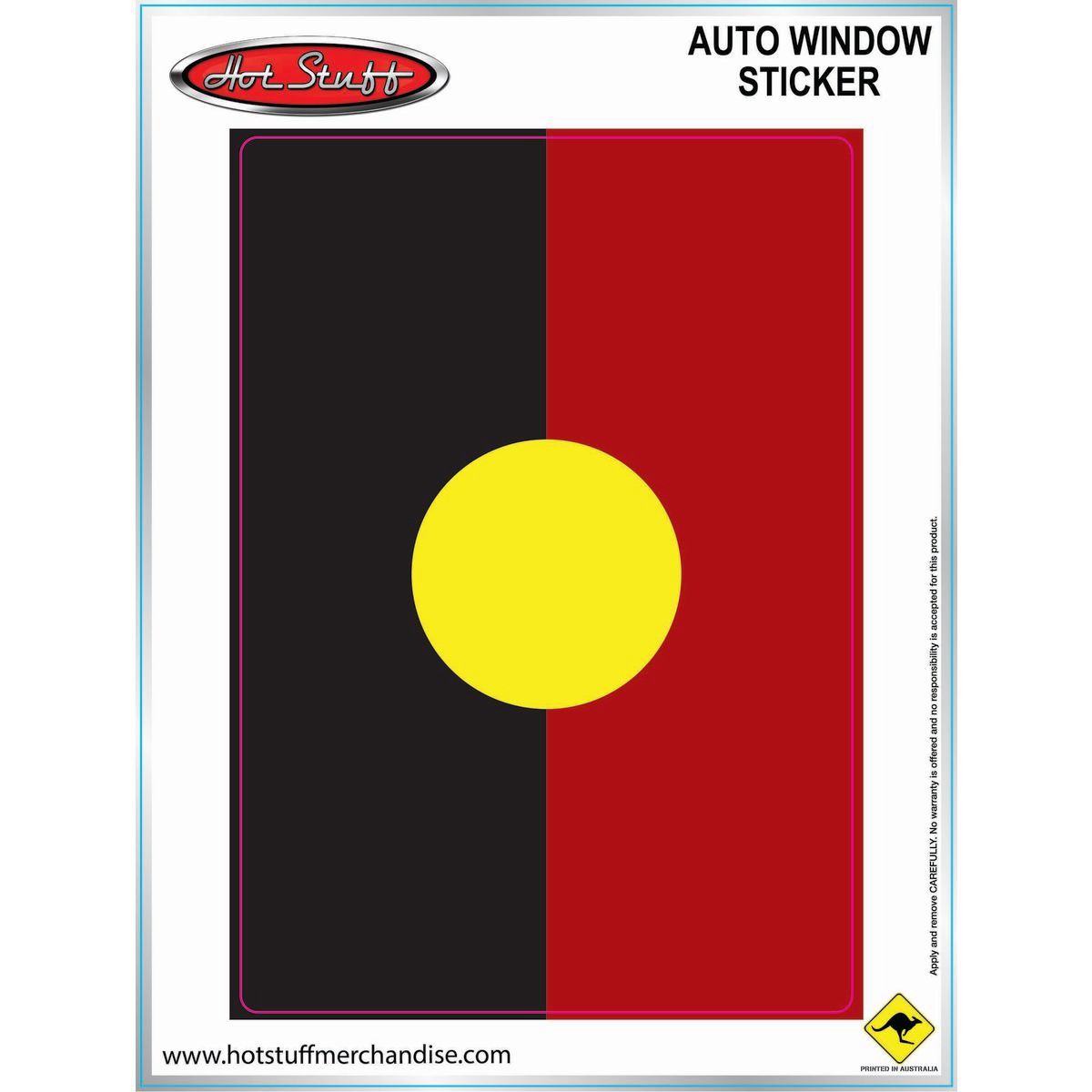 HotStuff Aboriginal Flag Auto Sticker - SH4146 Part