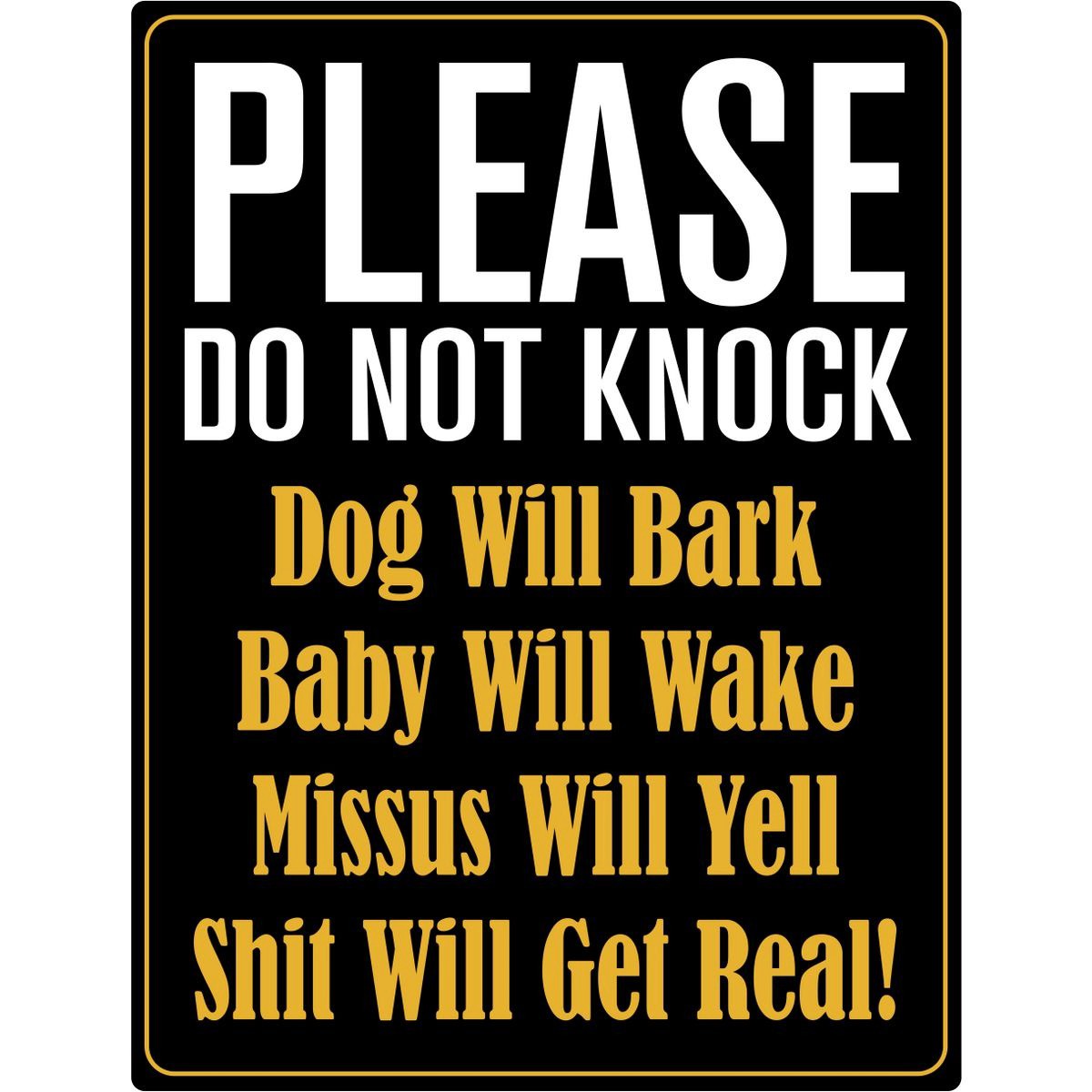 GearUp Metal Sign - Please Do Not Knock Auto