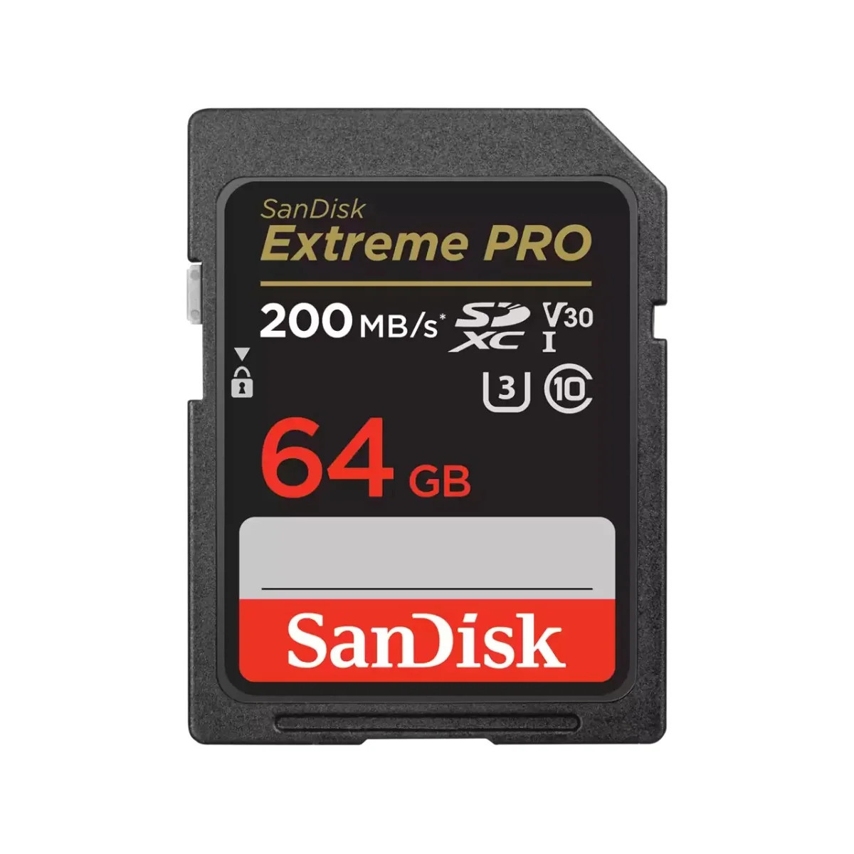 SanDisk Extreme PRO SDXC 64GB 200MB/s UHS-I U3 Class 10 Waterproof Memory Card