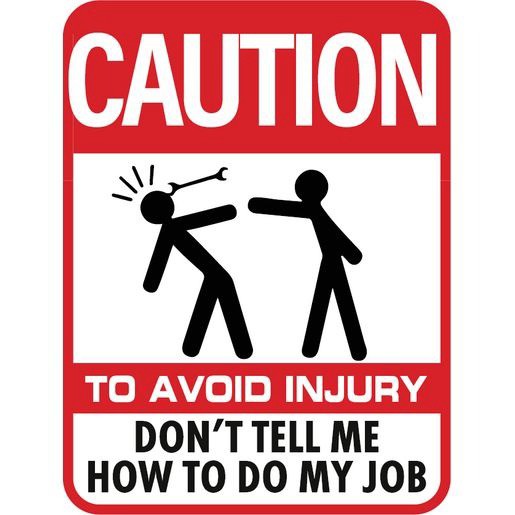 GearUp Metal Sign - Caution To Avoid Injury Auto
