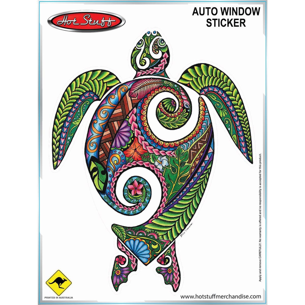 HotStuff Tribal Turtle Coilour Auto Sticker - SH678 Auto Part