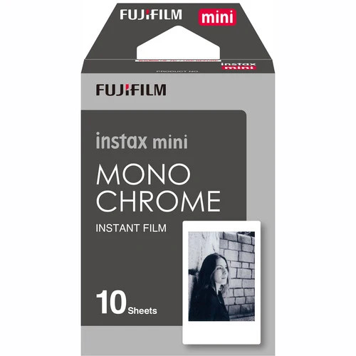 FUJIFILM INSTAX Mini Monochrome Film-10 Pack Instant Black & White 800 ISO