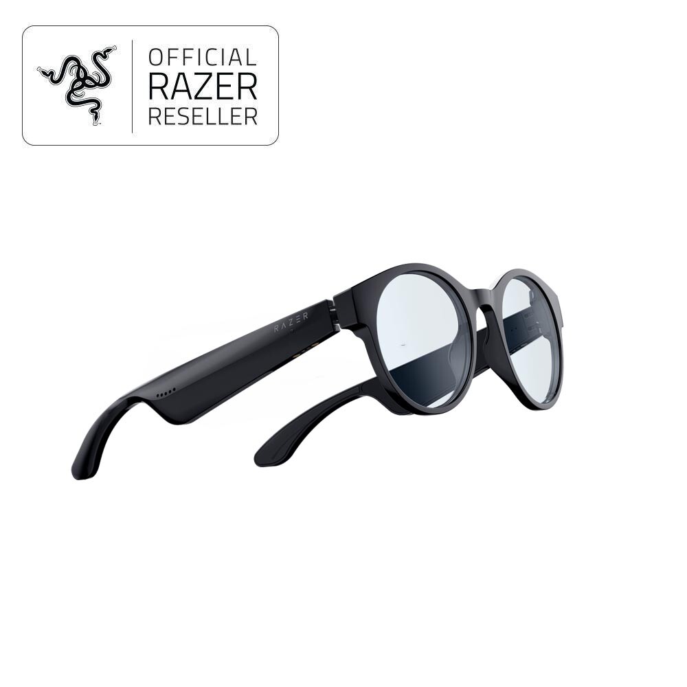 Razer Anzu Smart Glasses Round Blue Light Sunglass Bundle Bluetooth Large