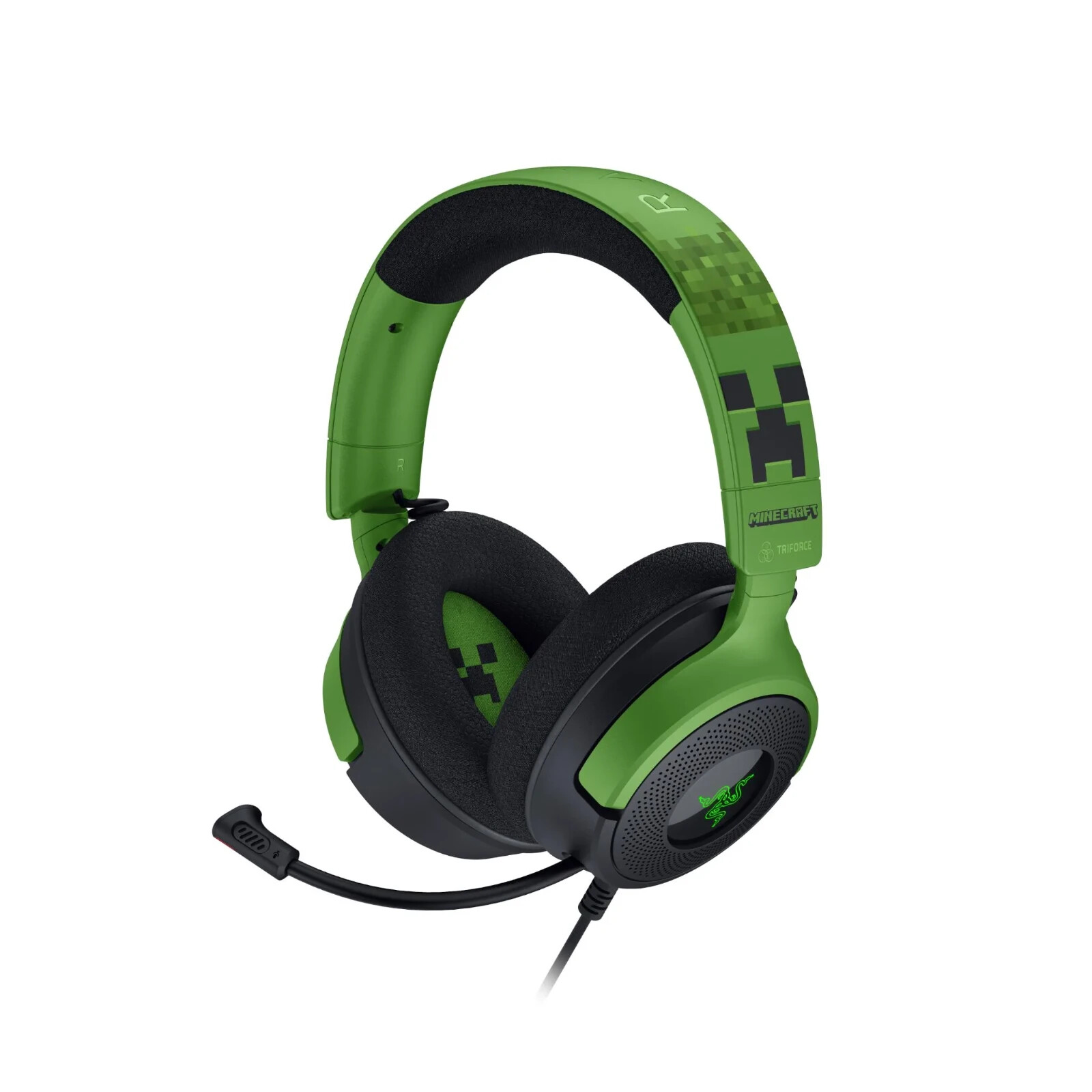 Razer Kraken V4 X Wired Gaming Headset-Minecraft Edition Green USB