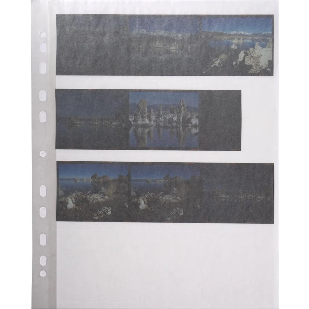 Glanz 120mm Glassine Negative Sheets-25pk Filing Paper Black FL GNS120